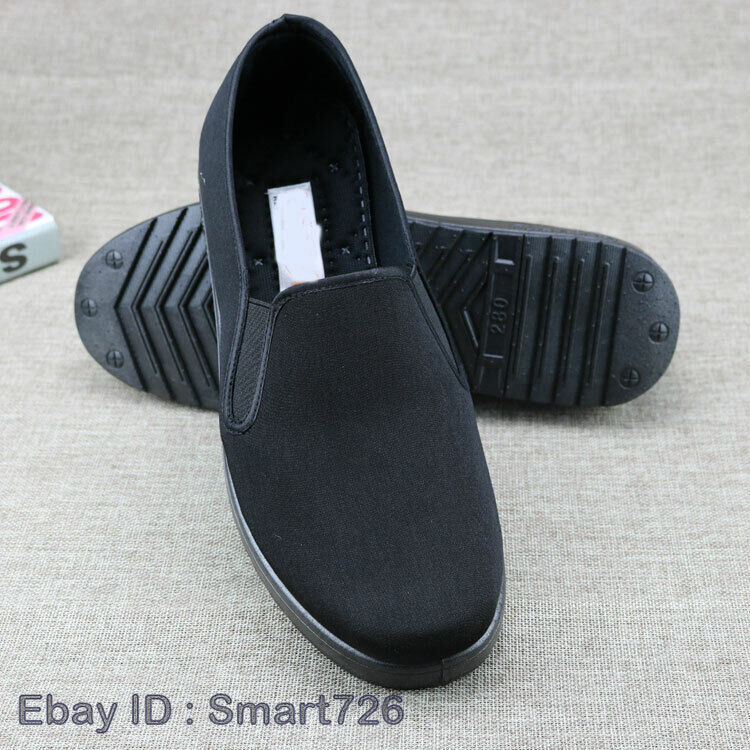 Plus size Men's Chinese Kung Fu Shoes Martial Art Ninja Cotton Sole Tai chi Slip