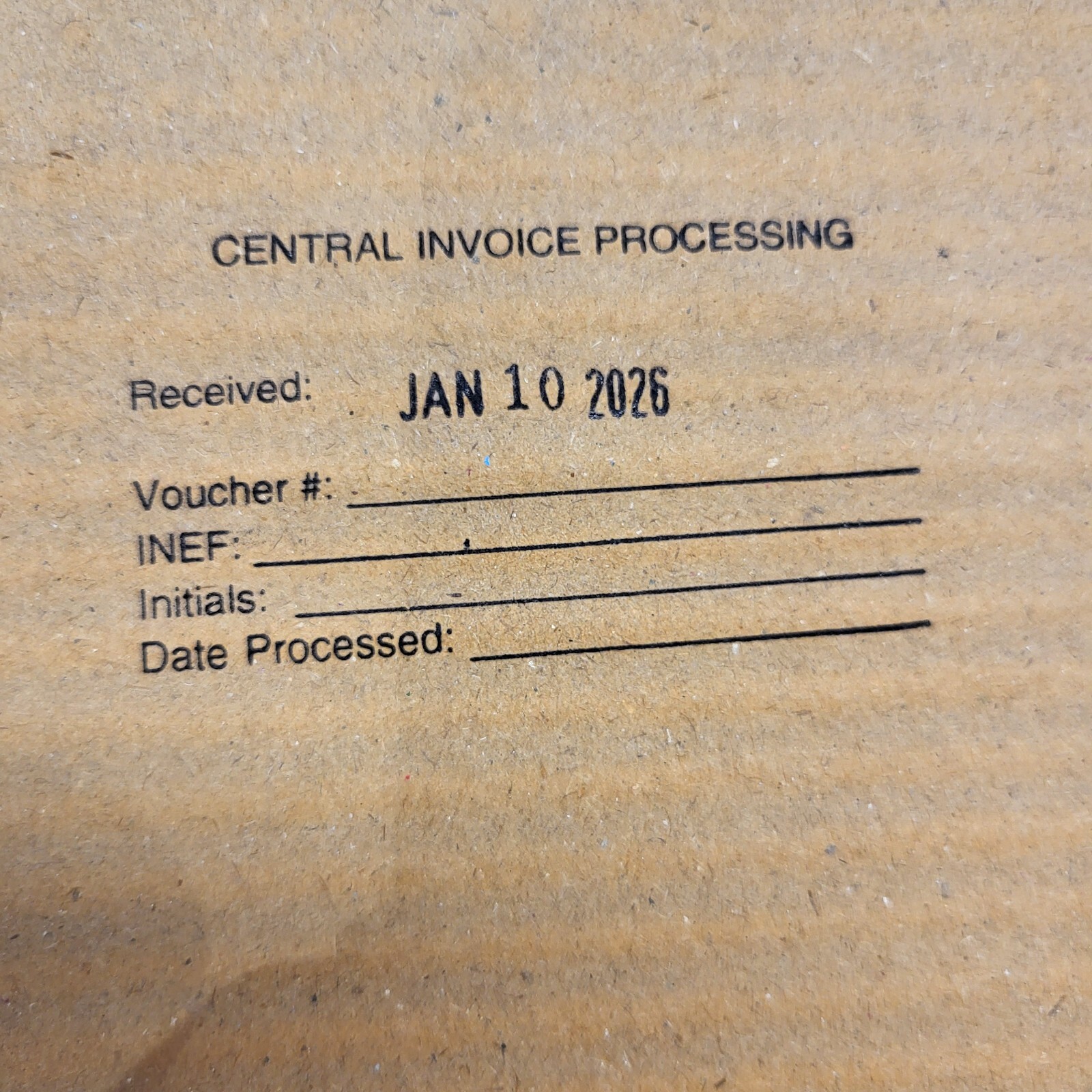 Shiny HM 6108 NT bac 'Central Invoice Processing' Stamp Push Down Good thru 2026