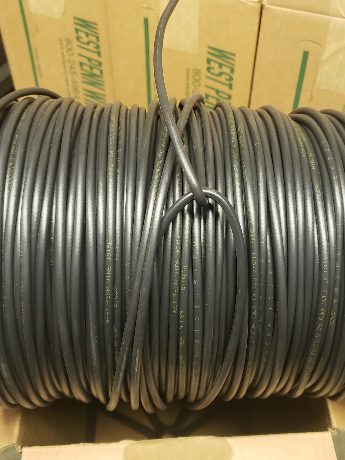 WEST PENN WIRE 815E 1000' RG59/U TYPE CCTV COAXIAL CABLE 1000'