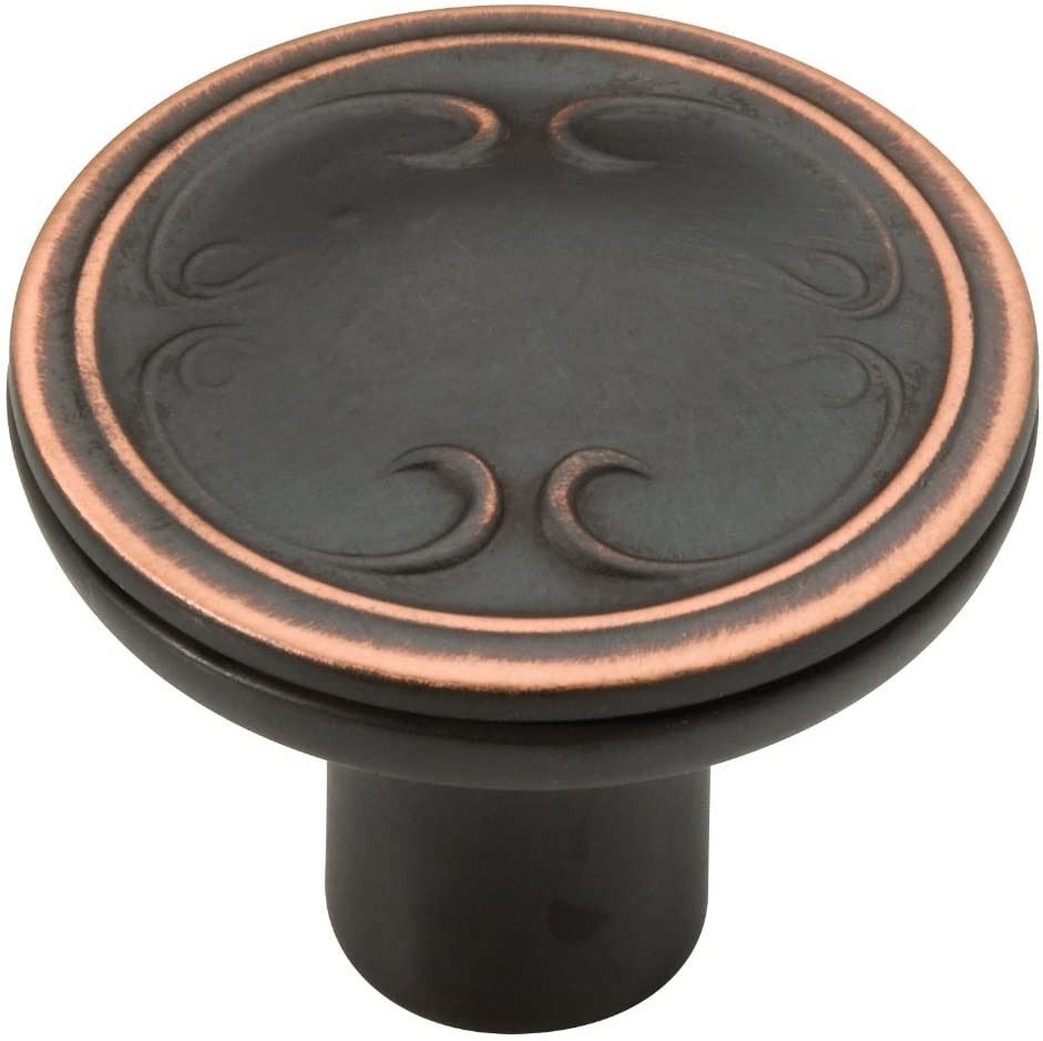 1-1/8" Vingette Knob Bronze with Copper Highlights