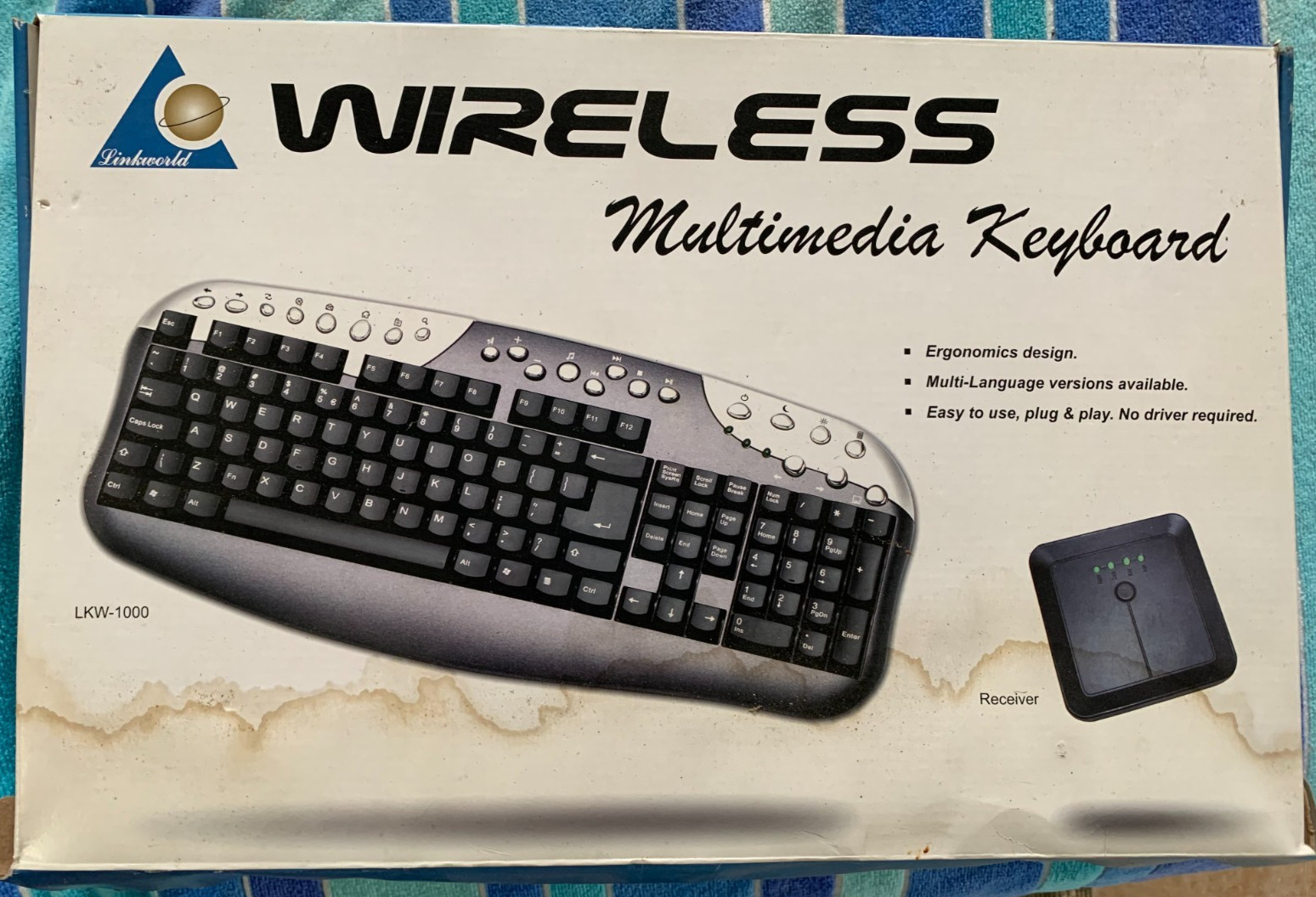 Linkworld LKW-100 Multimedia keyboard w/Receiver USB New in Box.
