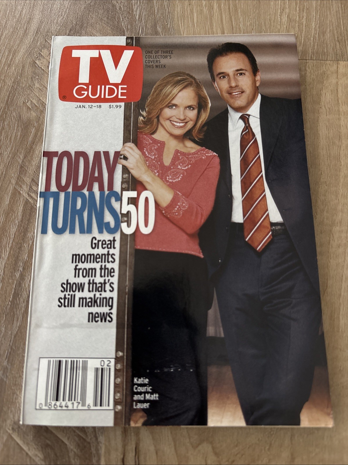 ⭐️TV Guide January 12-18 2002 Today Turns 50 Katie Couric, Matt Lauer Very Nice