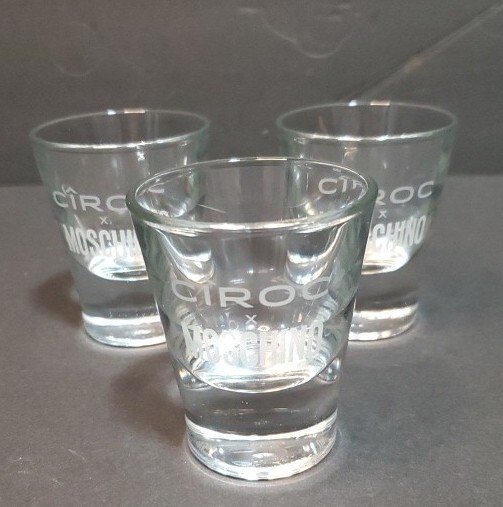 CIROC MOSCHINO 3 inch Italian Set of 3 Shot Glasses