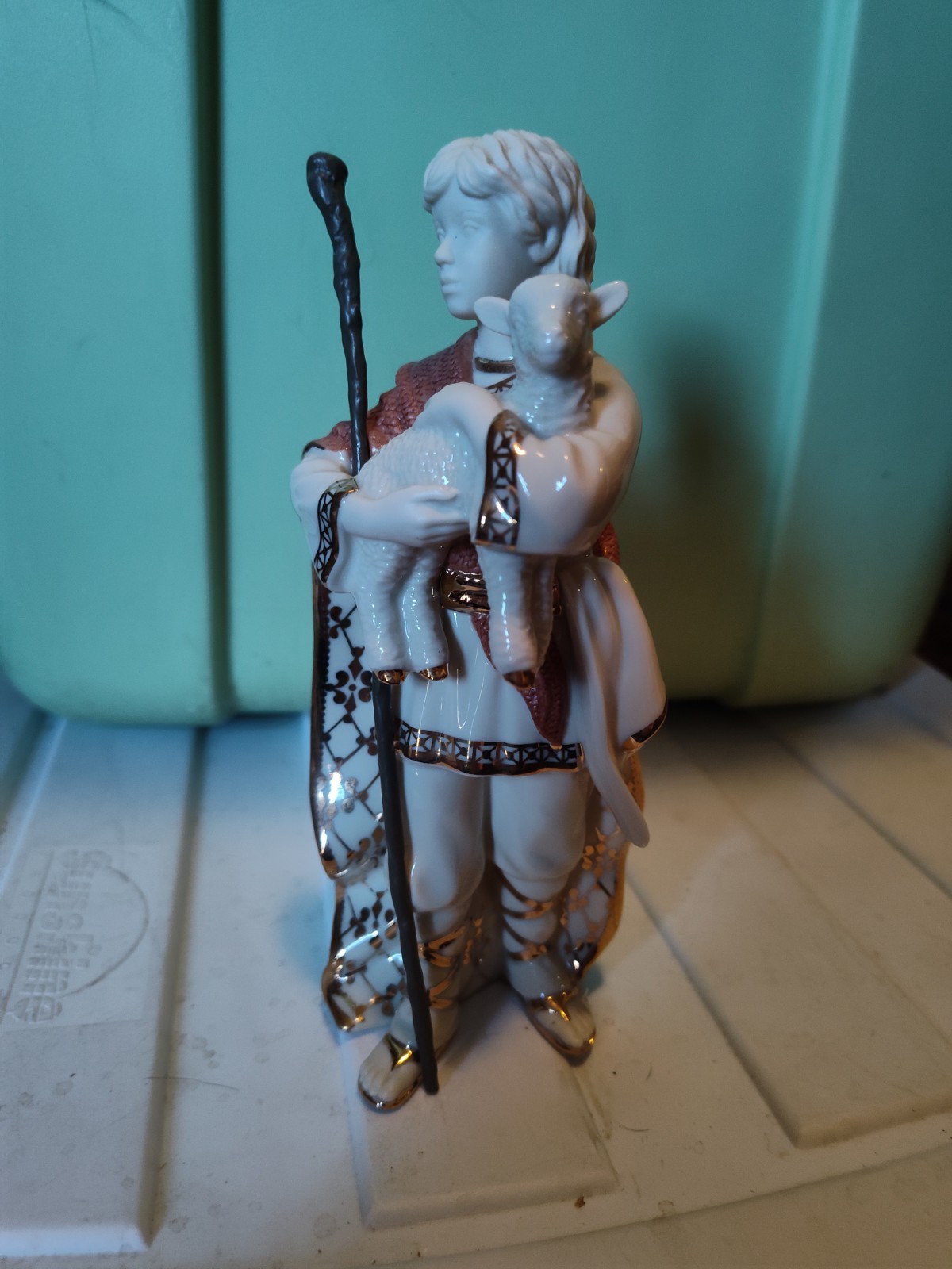 Lenox First Blessing Nativity SHEPHERD BOY with LAMB Figurine