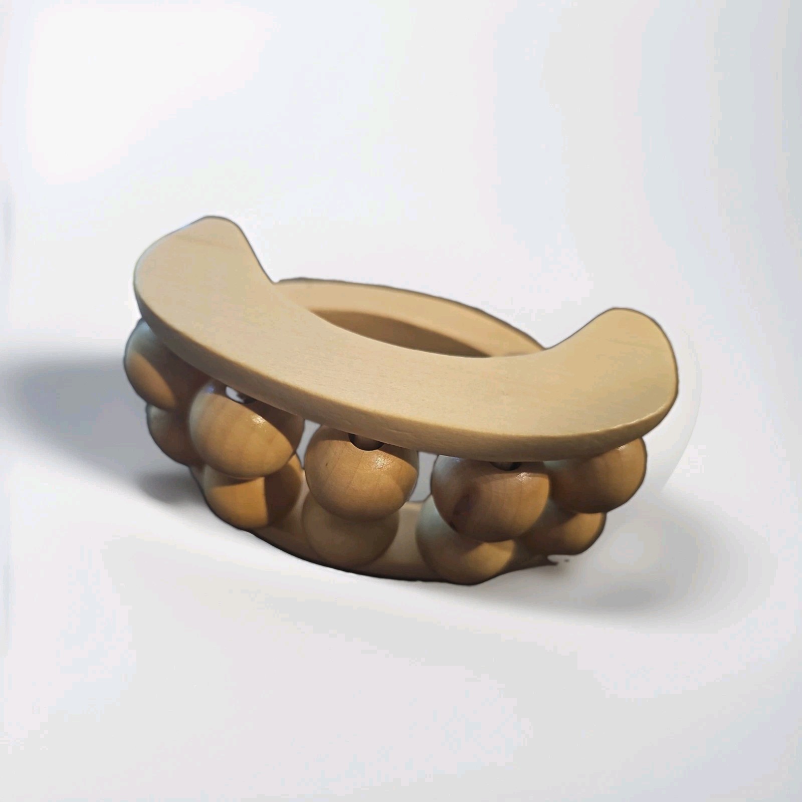 Gaiam Relax Massage Ball Roller - Handheld Wooden Total Body Massager for Back