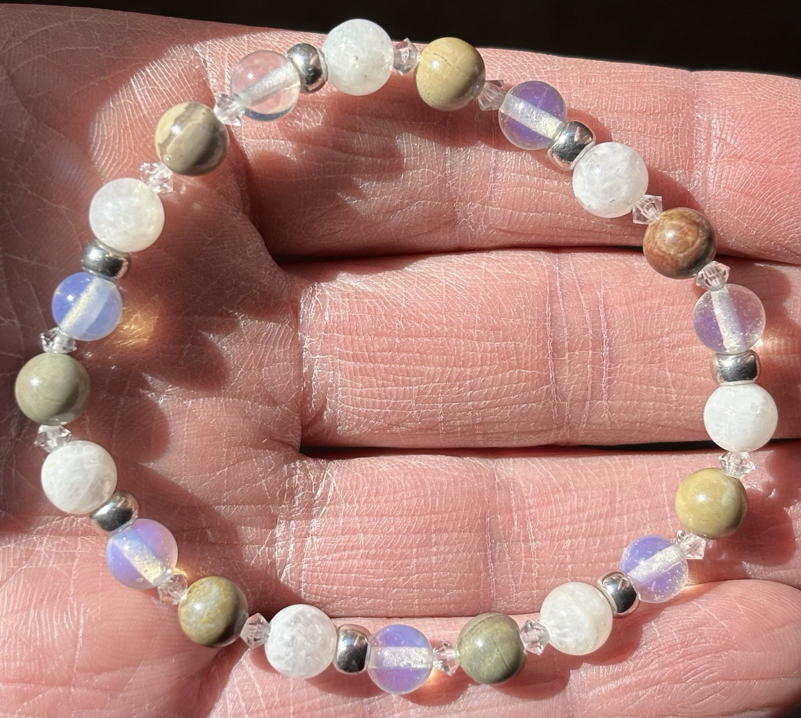 Stunning Gemstone Bracelet - Astrophyllite, Moonstone & Opalite