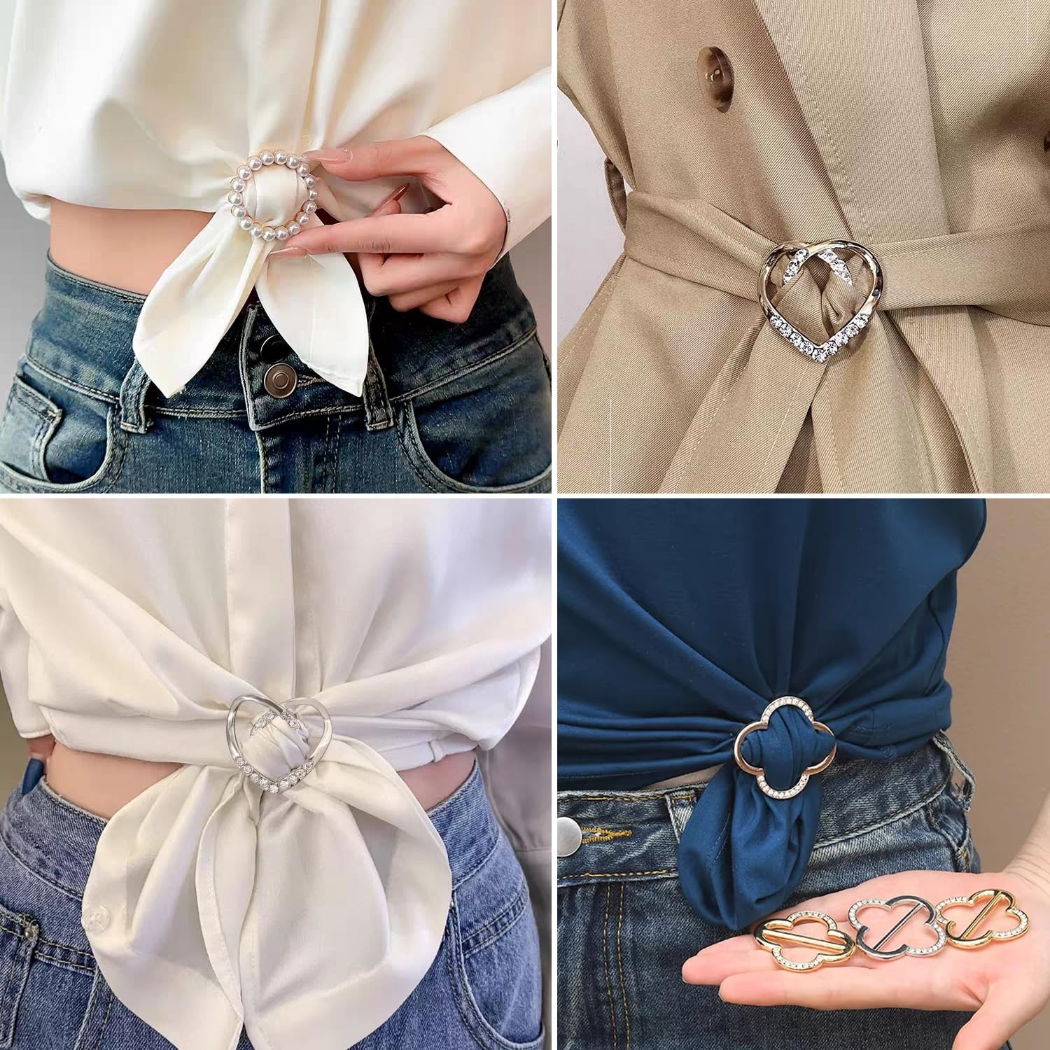 20 Pcs Scarf Ring and Slides for Scarves, Rings Multiple Sizes, Coloful