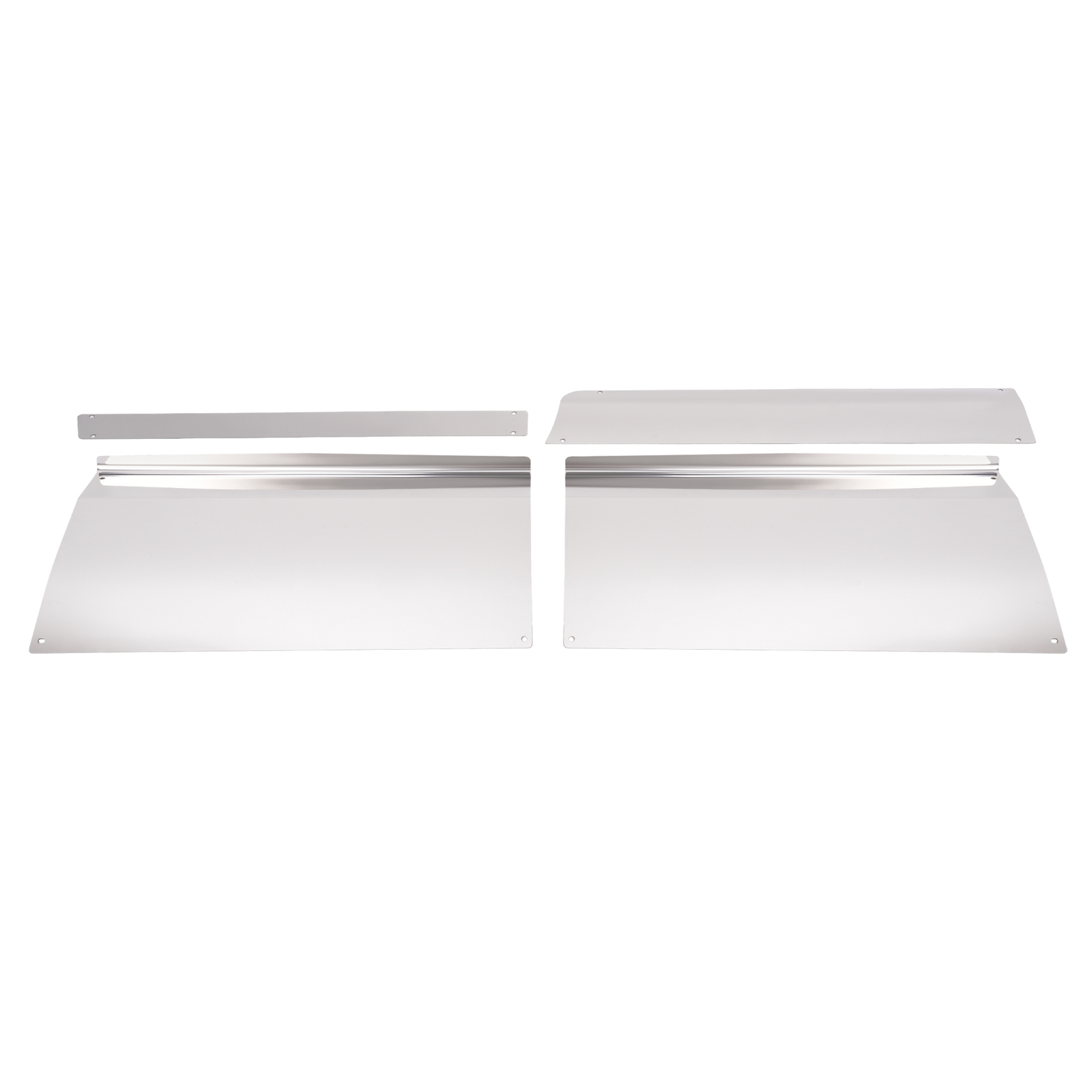 2Pcs Front Upper & Lower Kick Step Plate Panel Silvery For Kenworth T680