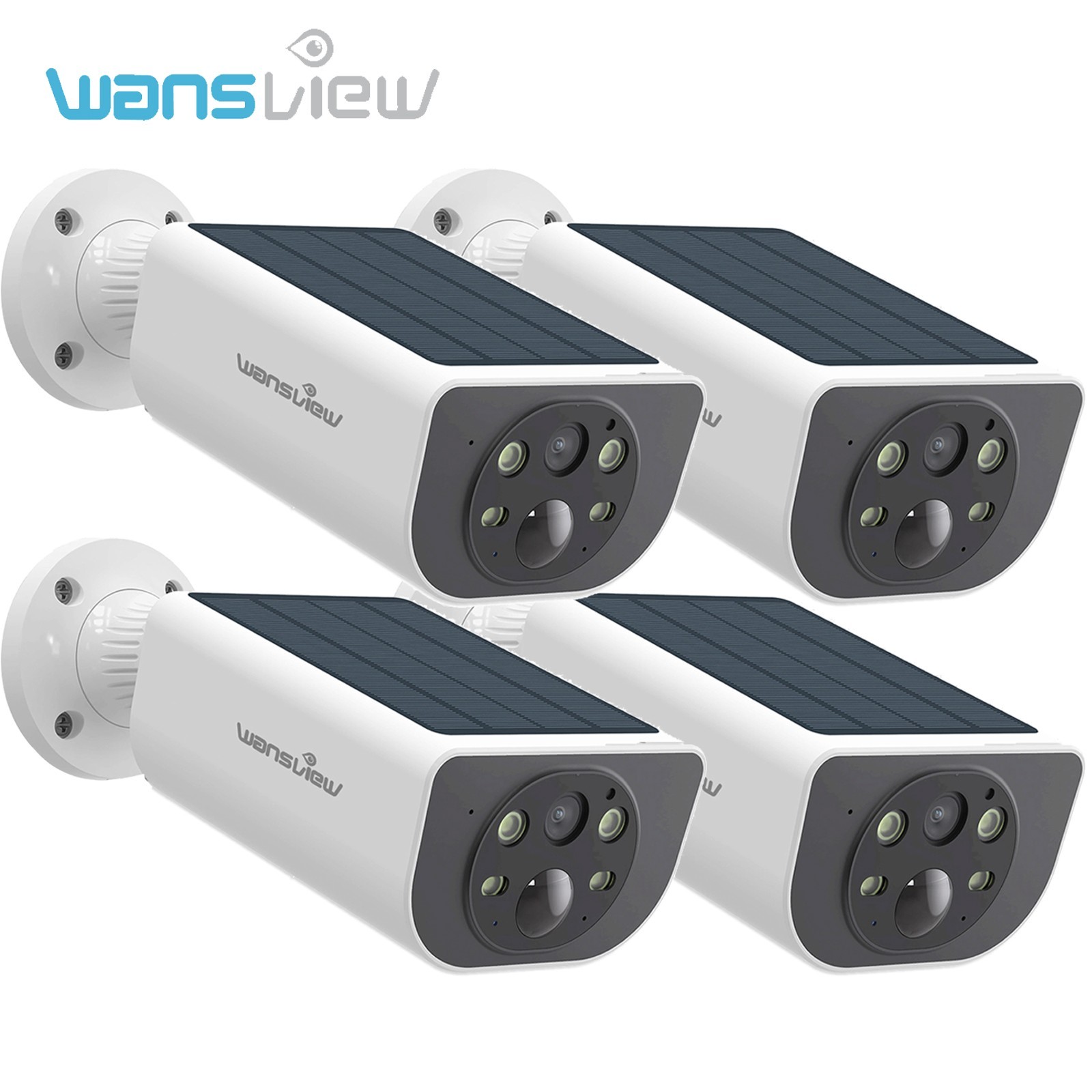 Wansview Outdoor Solar Security Camera Wireless 2K 3MP Night Vision Waterproof