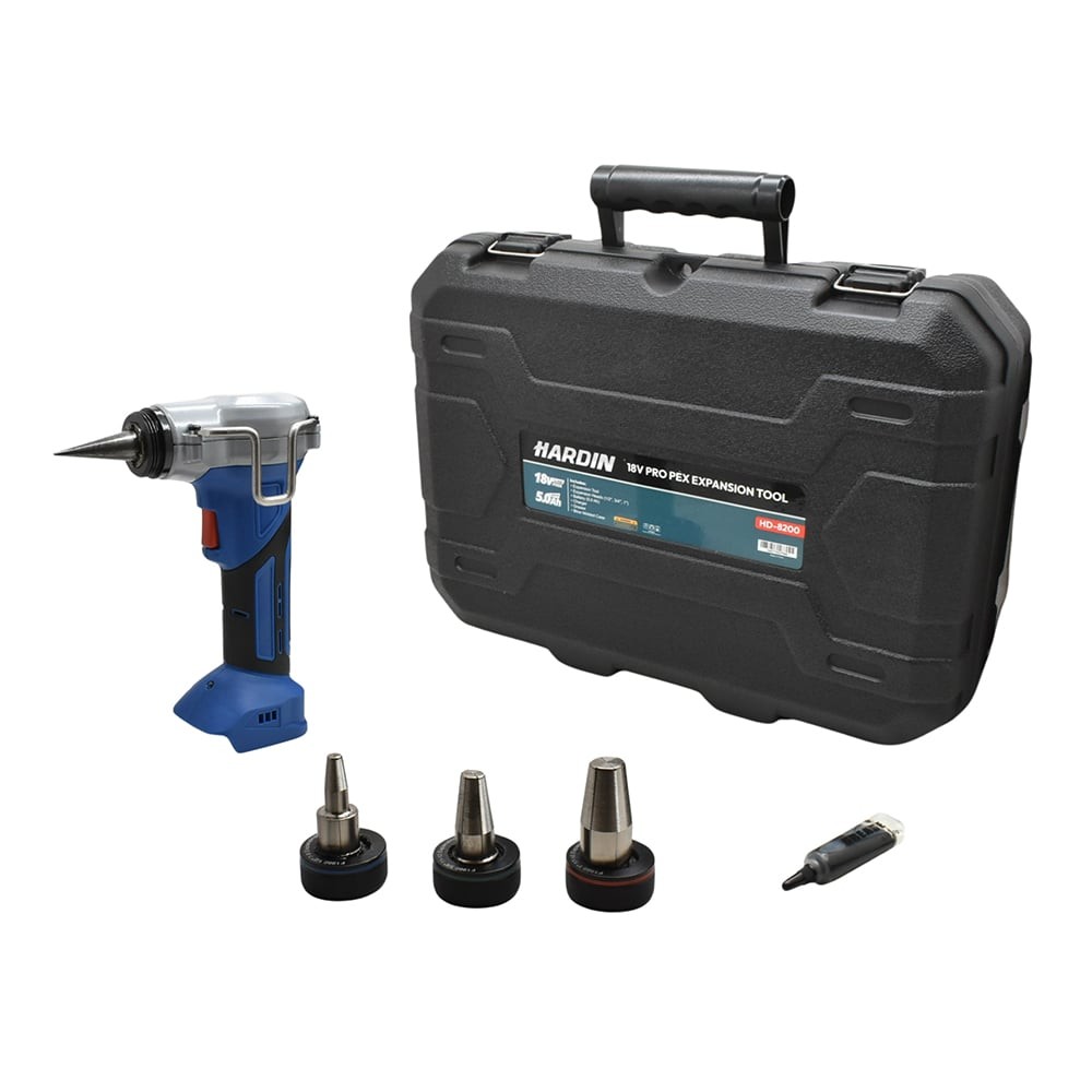 HD-8200 18V Cordless PEX-A Expansion Tool Kit with LockSeal™ Heads