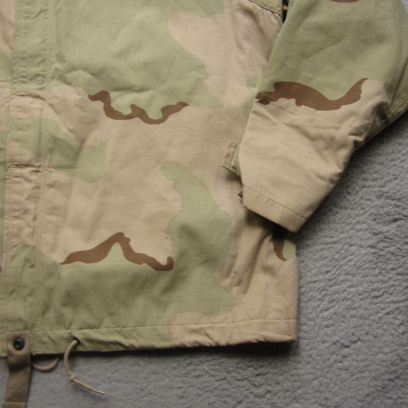 Vintage Military Chemical Protective Jacket Mens M Long Hooded Camo 90s