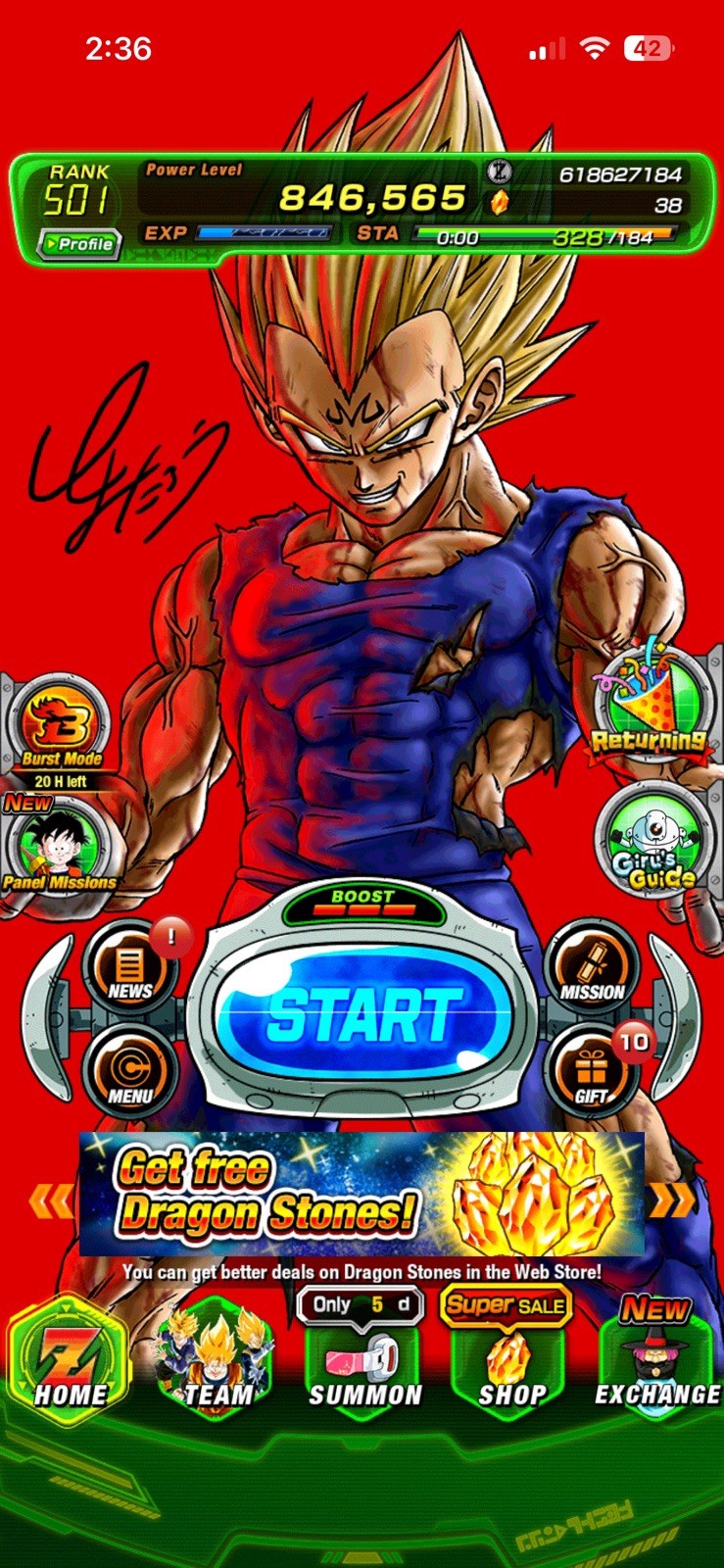 Dokkan battle global account lots of lr/ur and moat of the new characters