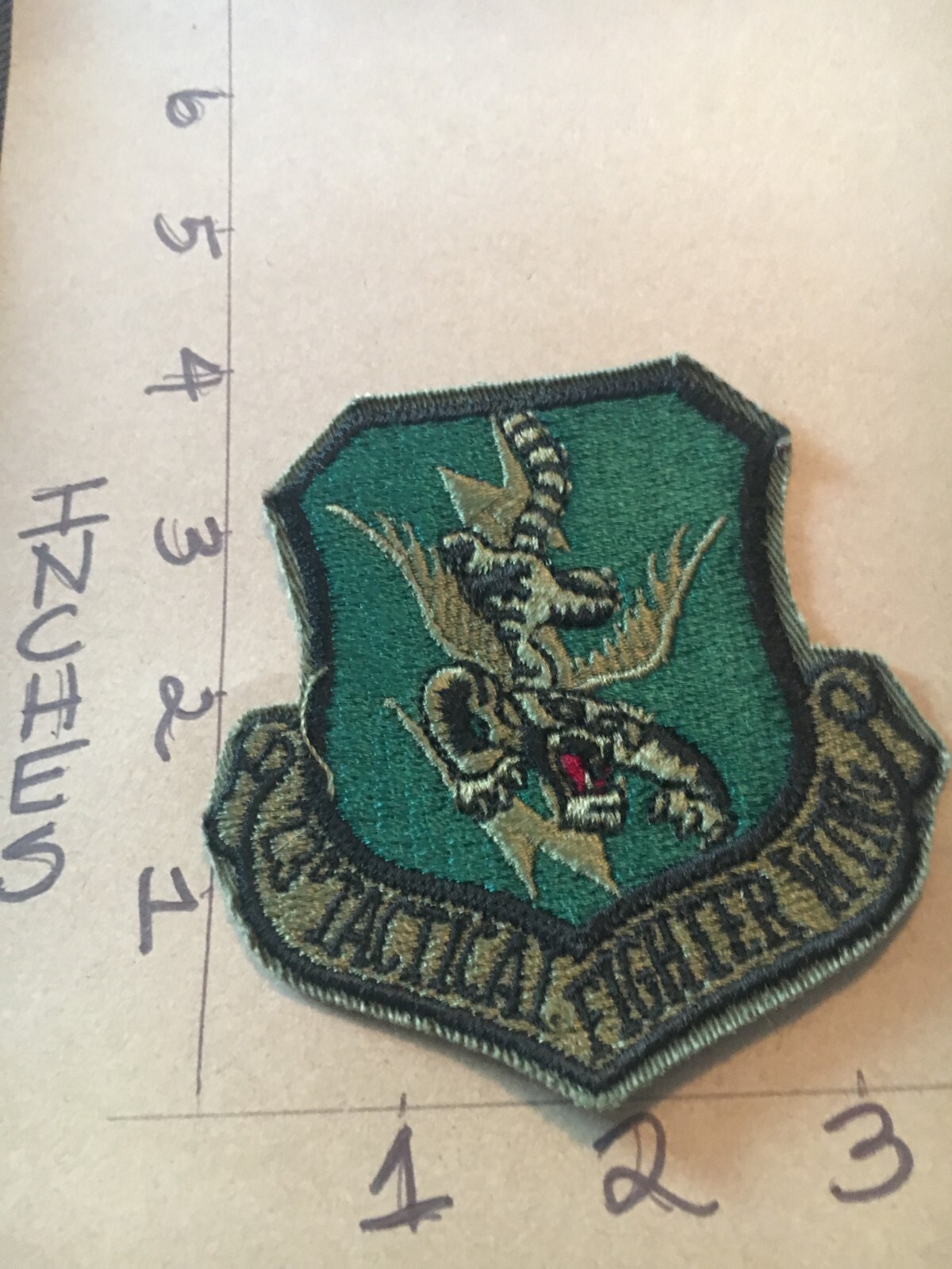 USAF 23rd Tactical Fighter Wing Squadron subdued patch 5/3/25 variant 2