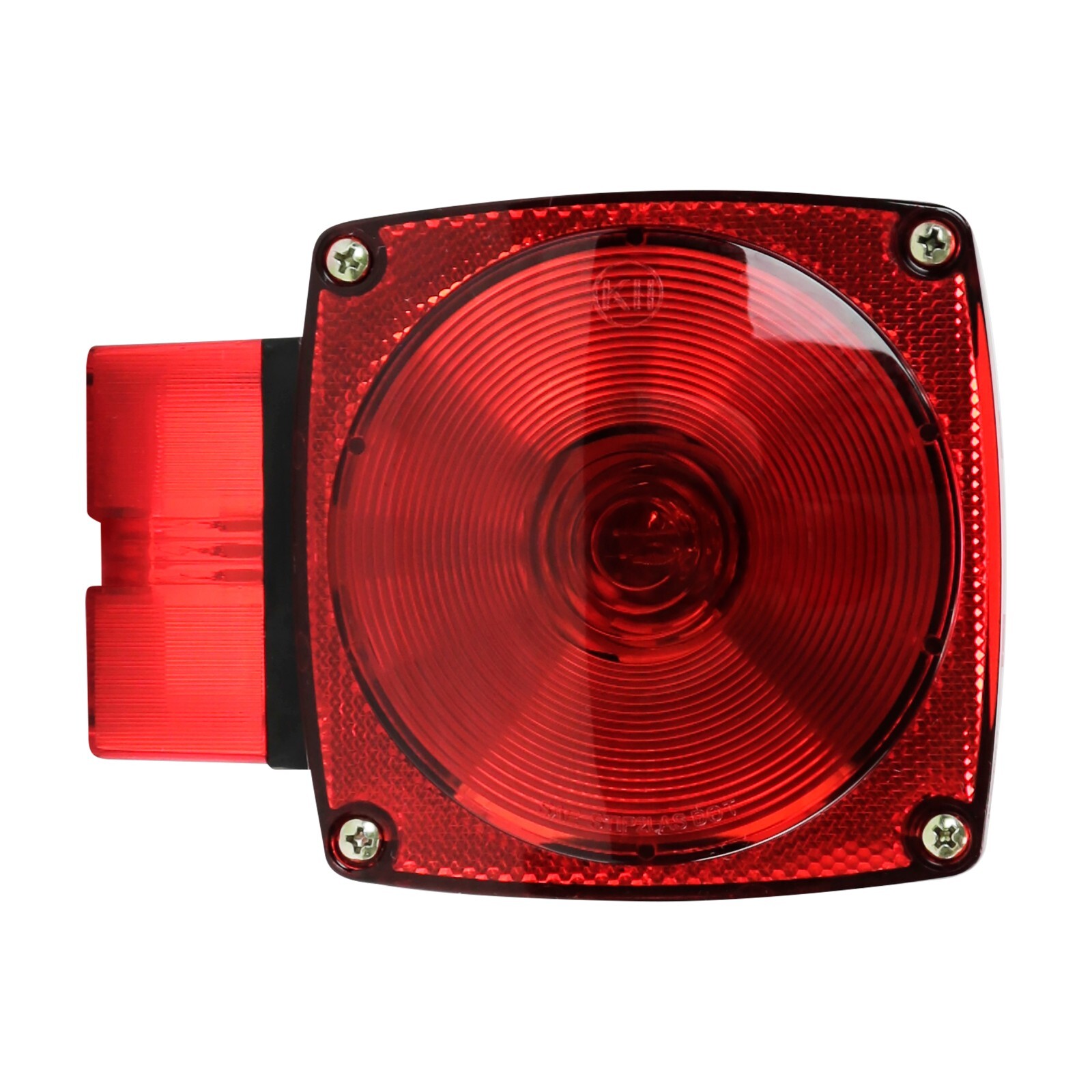 12V Submersible Square Led Trailer Light, Red White Incandescent Stop Turn Tail
