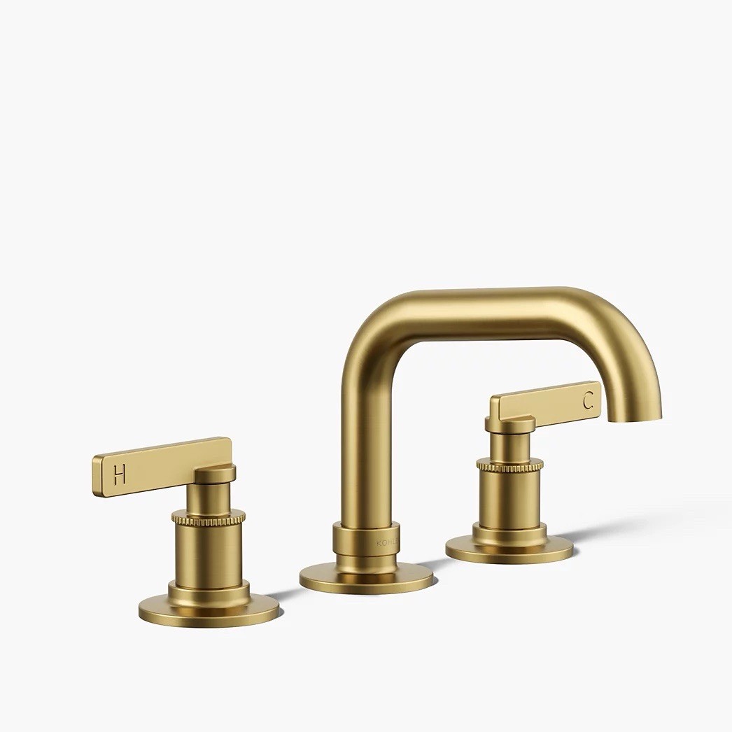 New Kohler Castia K-35908-4-2MB Widespread Bathroom Faucet Drain Brushed Brass