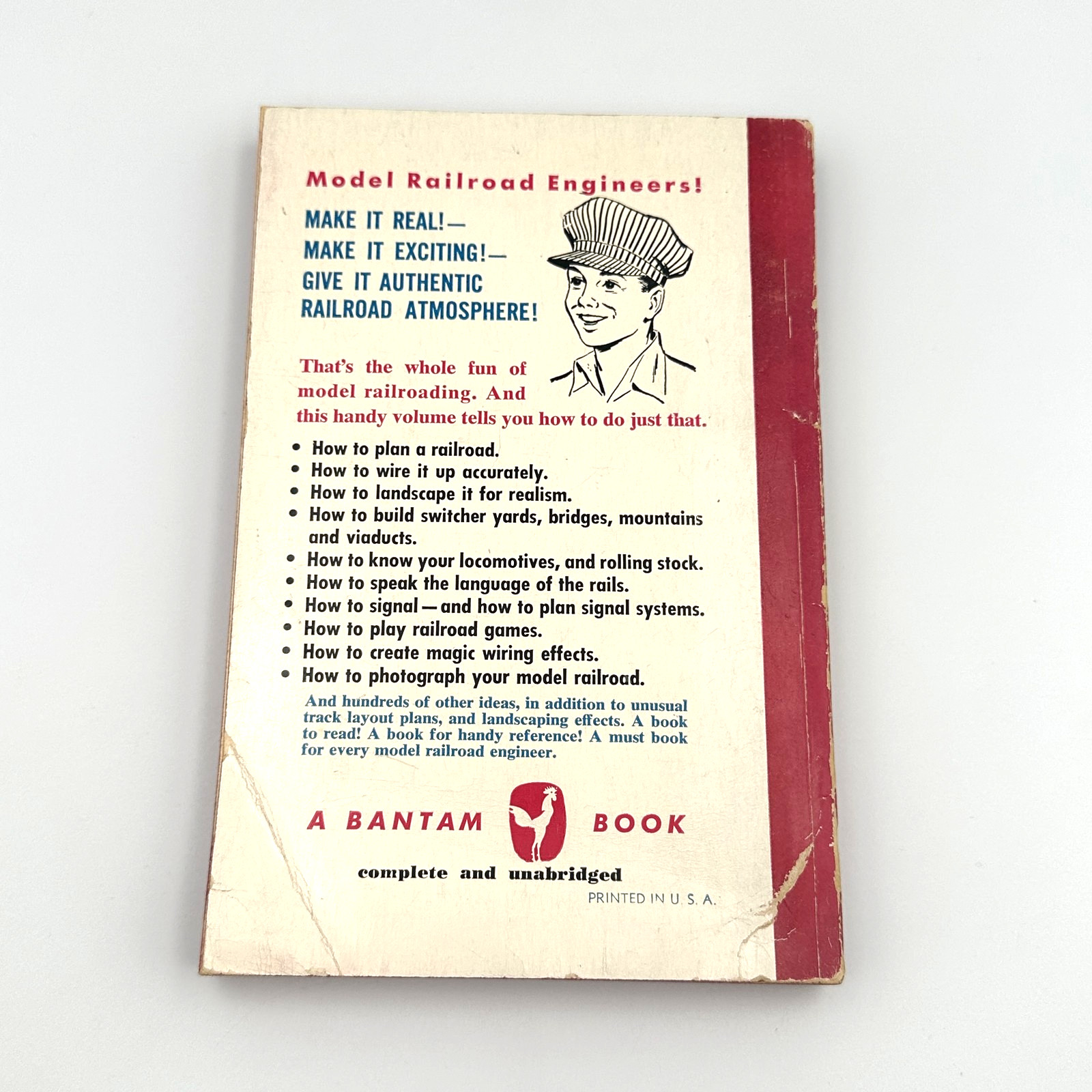 Vintage 1950 Model Railroading A Bantam Book Lionel Guide Book A-2