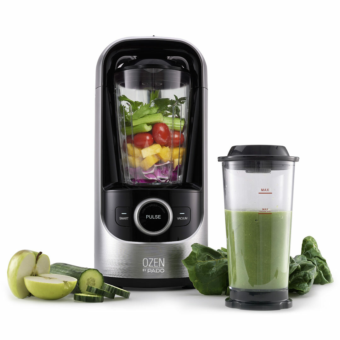 Pado Ozen 500 Vacuum Blender Plus Extra Vacuum Storage Container-Silver