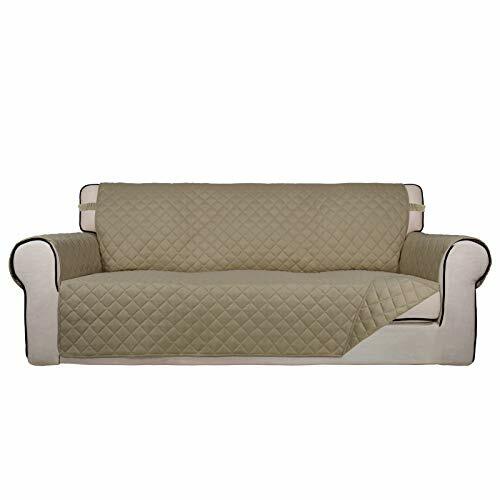 REVERSIBLE SOFA COVER Water Resistant Slipcover Protector Beige Large PUREFIT