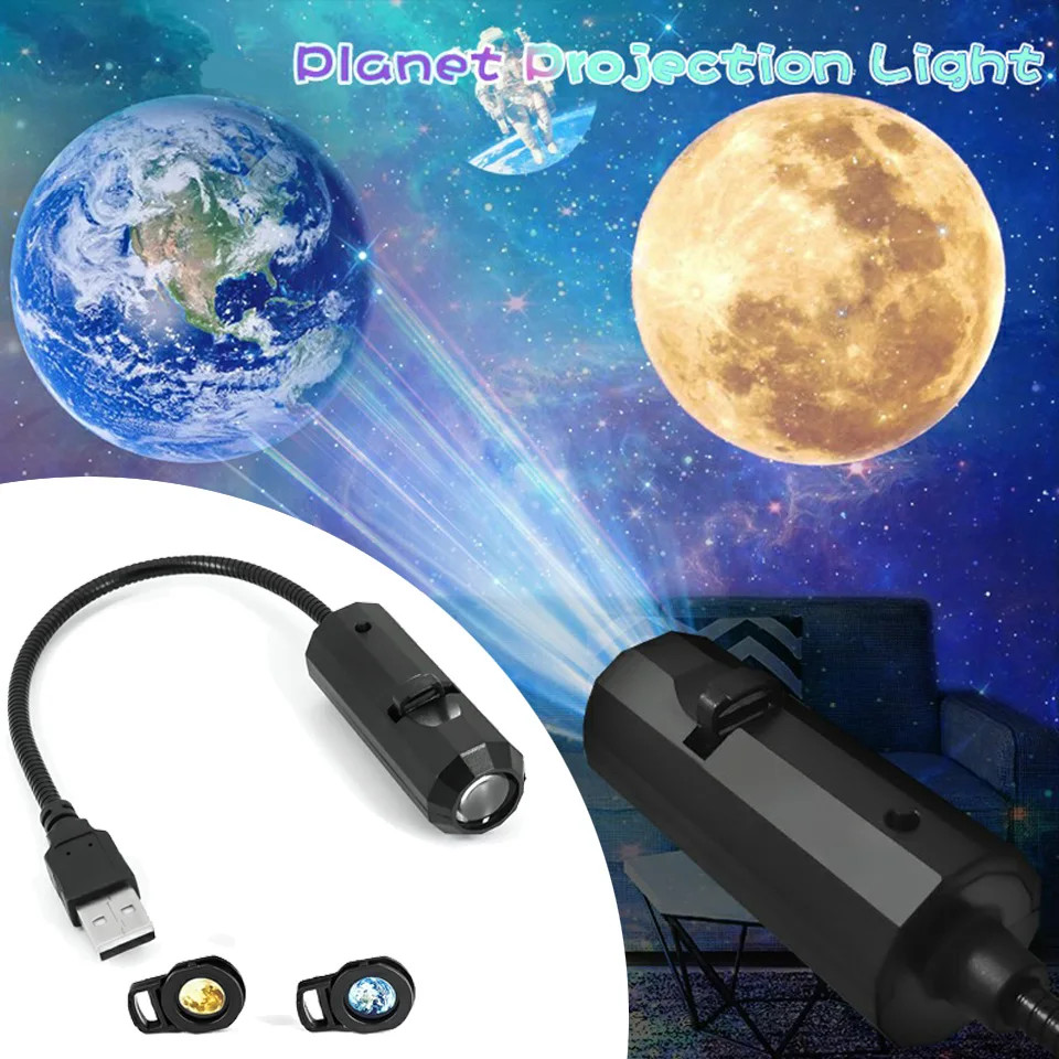 Mini LED Moonlight Projector Globe Star Galaxy Lamp