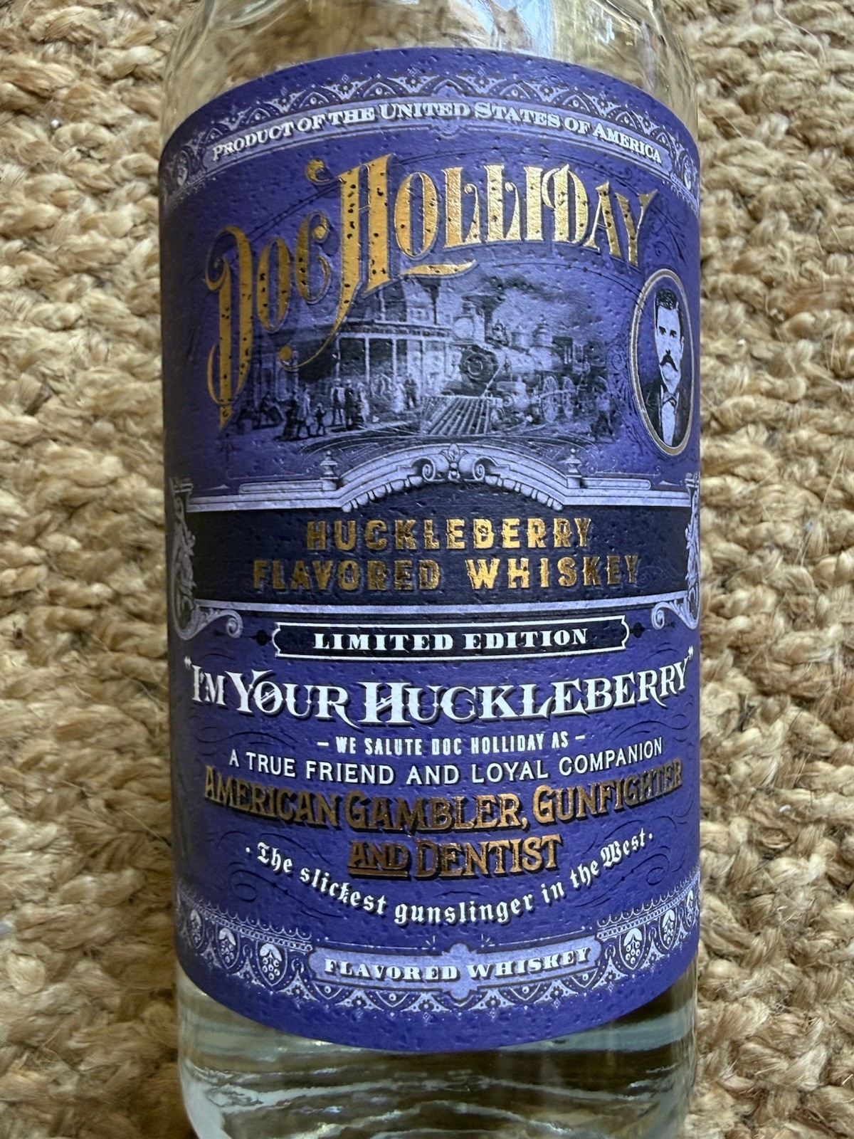 Doc Holliday Huckleberry Bourbon (empty) Single Barrel Whiskey RARE