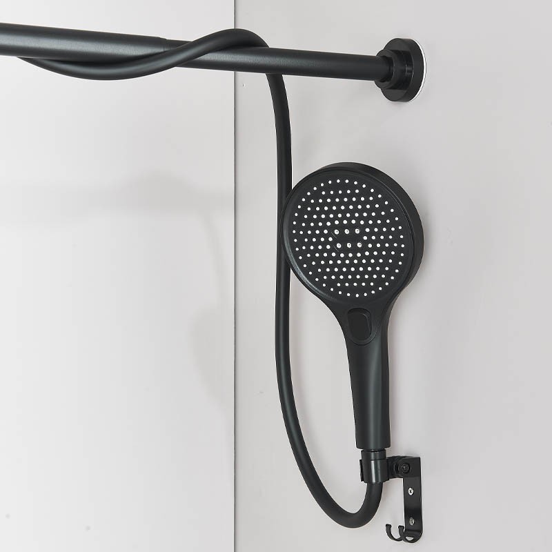 High Pressure Black Adjustable Dual Shower Head with Handheld System for Couples