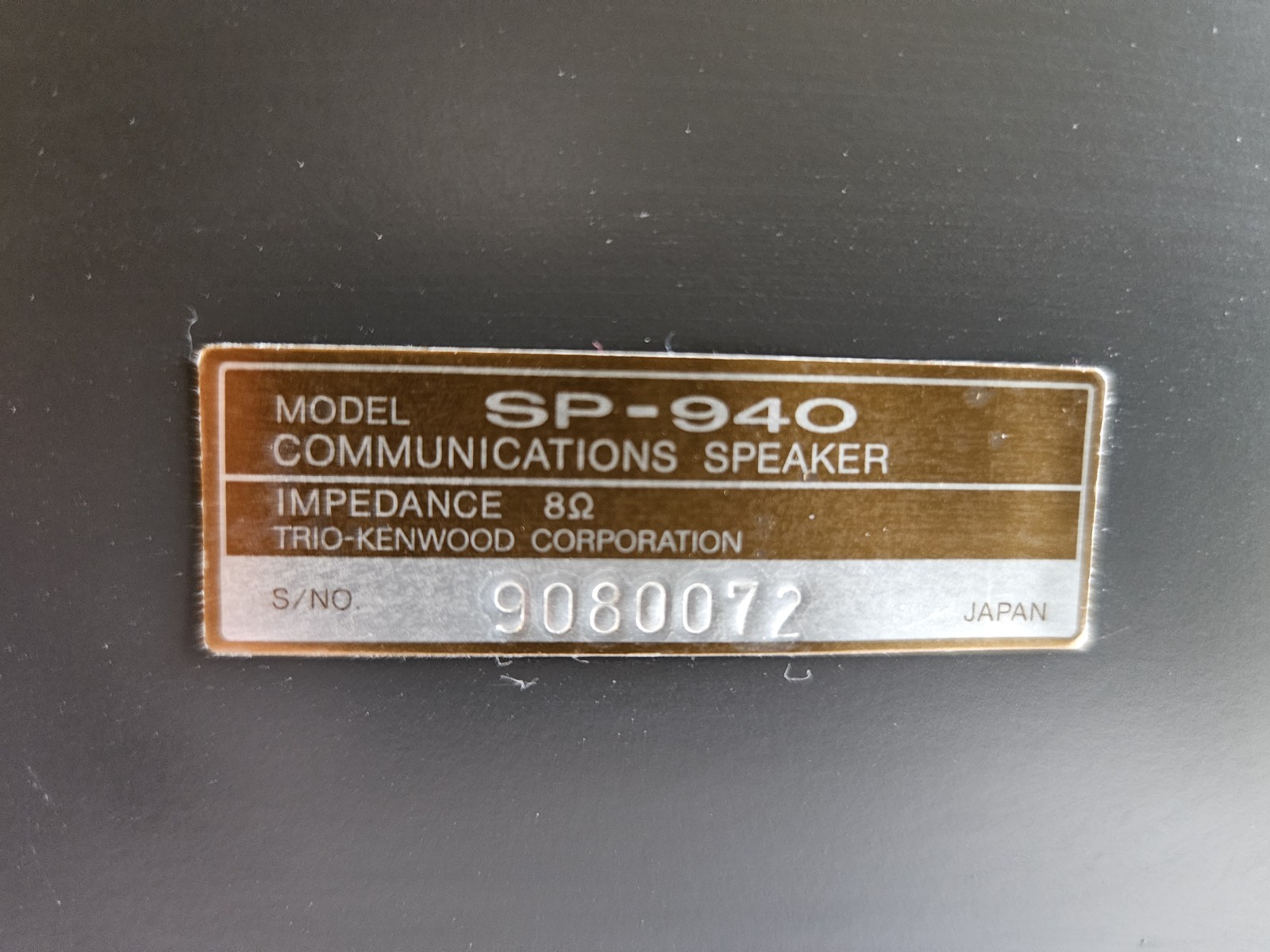 Kenwood SP-940 External Communications Speaker - Fully Tested & Working