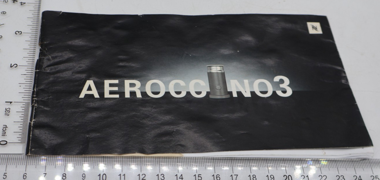 Nespresso Aeroccino 3 Original Manual Instruction Booklet Guide Pamphlet