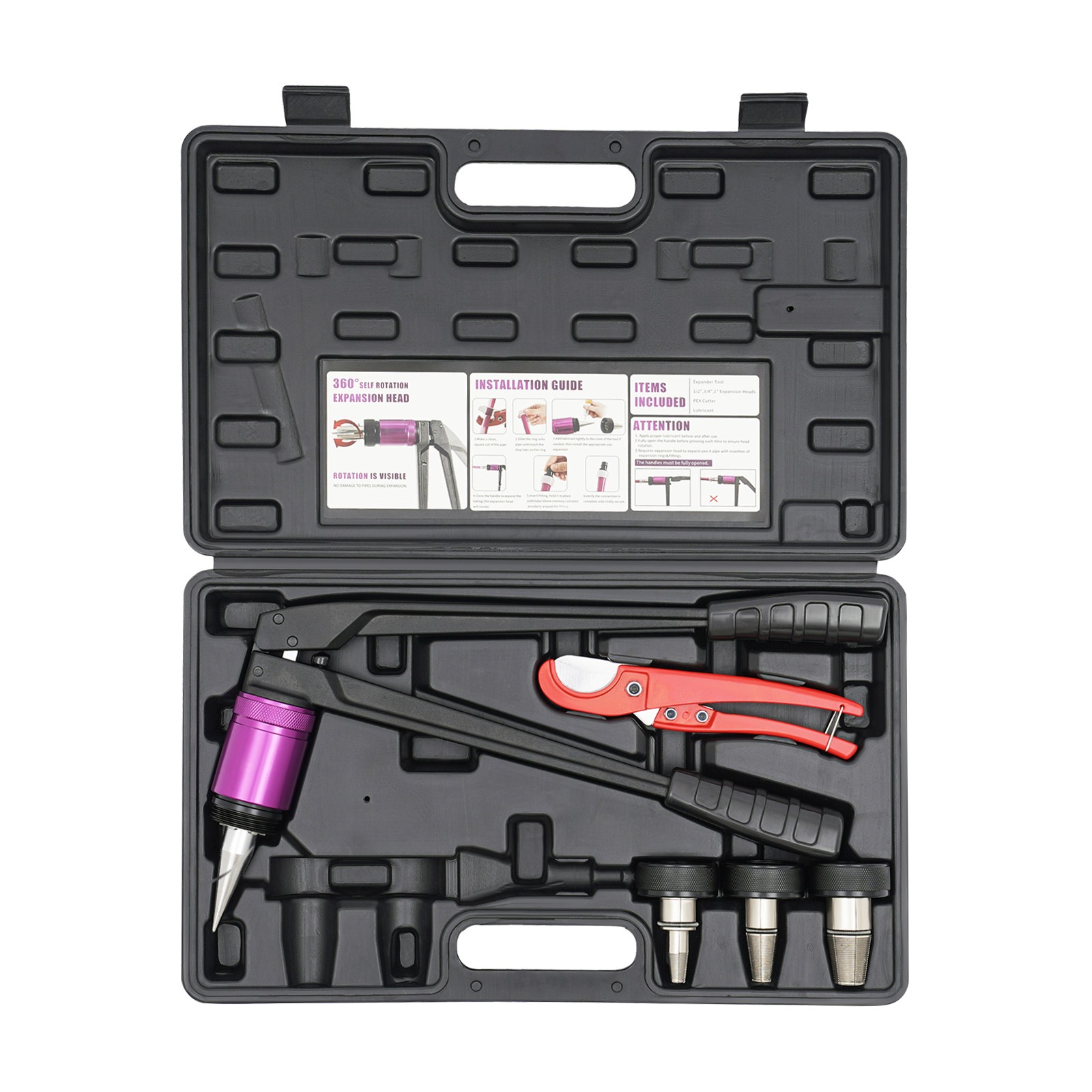 Expander Tool Kit Tube Expander Kit PEX-A Expander Tool Kit 1/2", 3/4", 1"