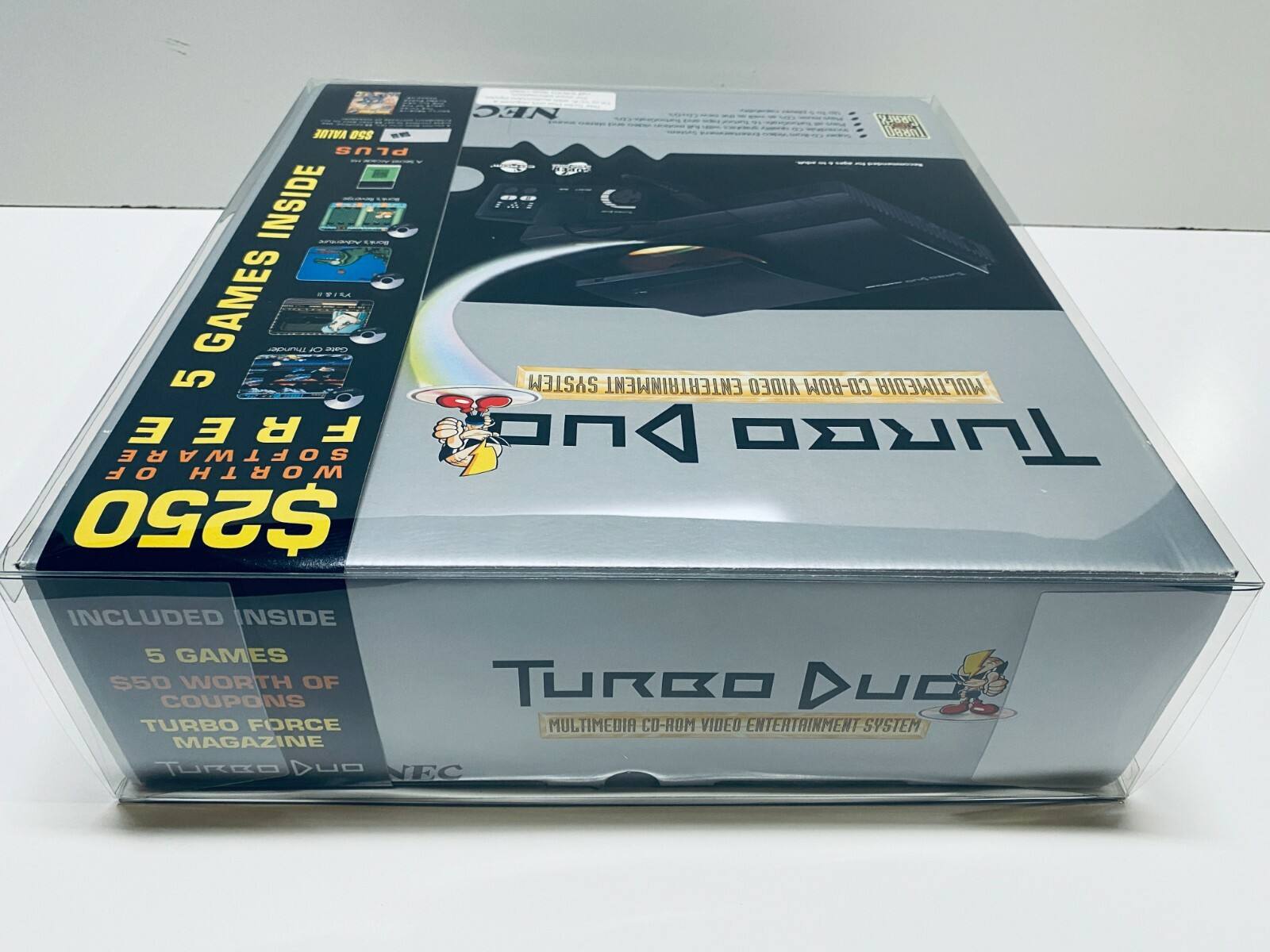 1 Console Box Protector For TURBO DUO Custom Made Clear Display Case Turbografx