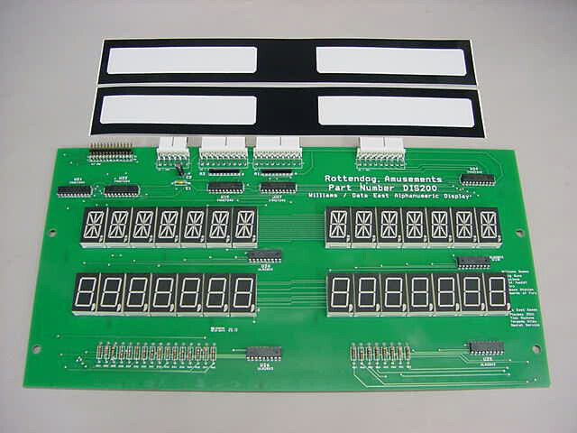 Secret Service Pinball DIS200 Data East 7 Digit Display Orange LED Display Board