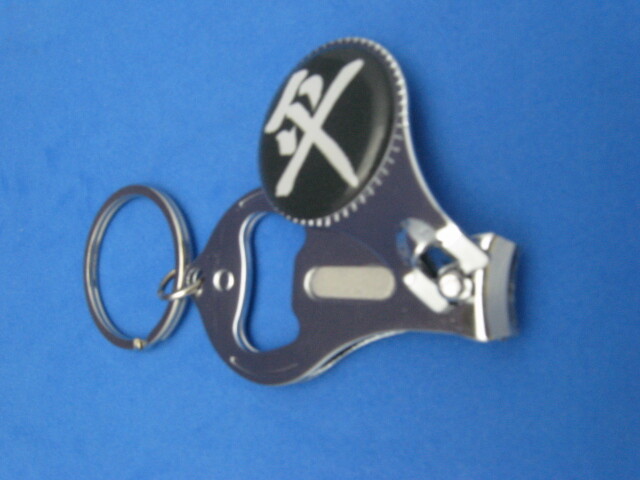 PING SIGN INSIGNIA KEY RING NAIL CLIPPER BOTTLE OPENER #238