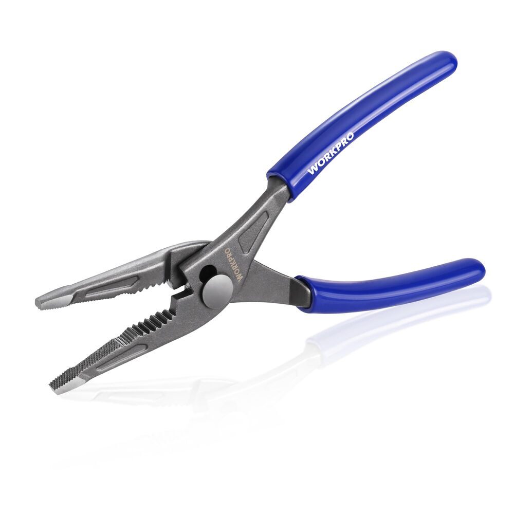 WORKPRO 8'' Long Nose Slip Joint Needle Nose Plier 3Zone Serrated Jaw CR-V Steel