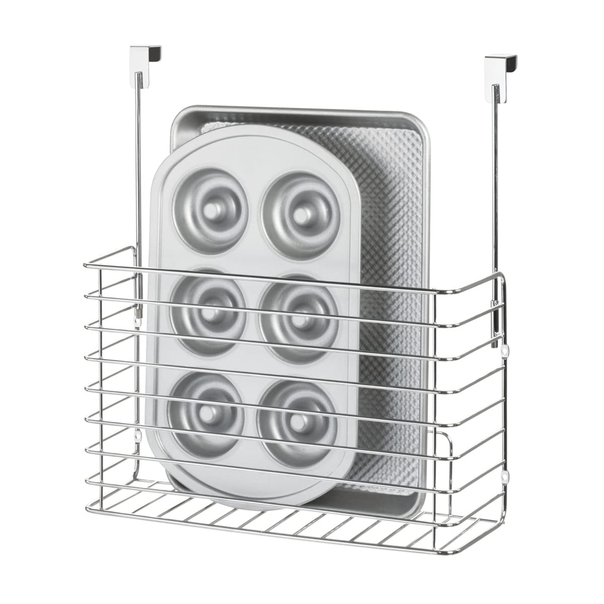 iDesign Classico Metal Over Cabinet Kitchen Bakeware Organizer - Chrome 48810EU