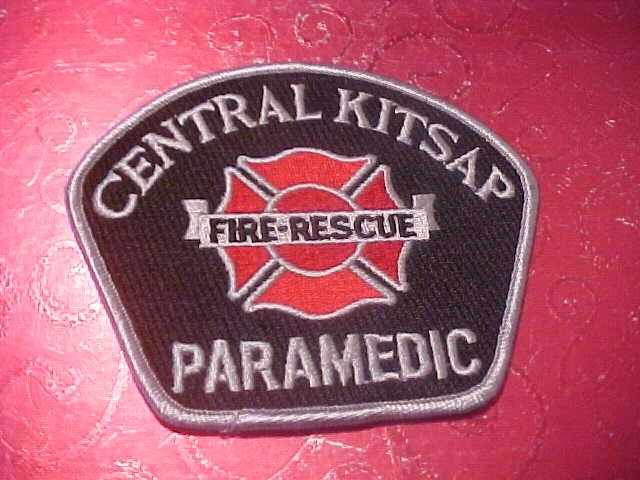 CENTRAL KITSAP WASHINGTON PARAMEDIC FIRE DEPARTMENT PATCH SHOULDER SIZE UNUSED