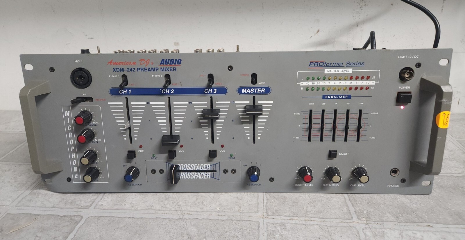 American DJ Audio XDM-242 Missing Knobs SEE PICS