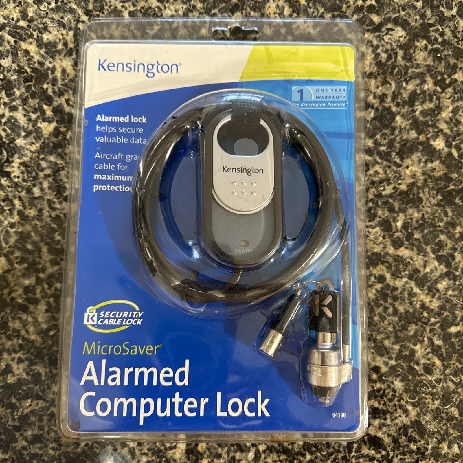 Kensington Microsaver Alarmed Computer Lock 64196-NEW Sealed