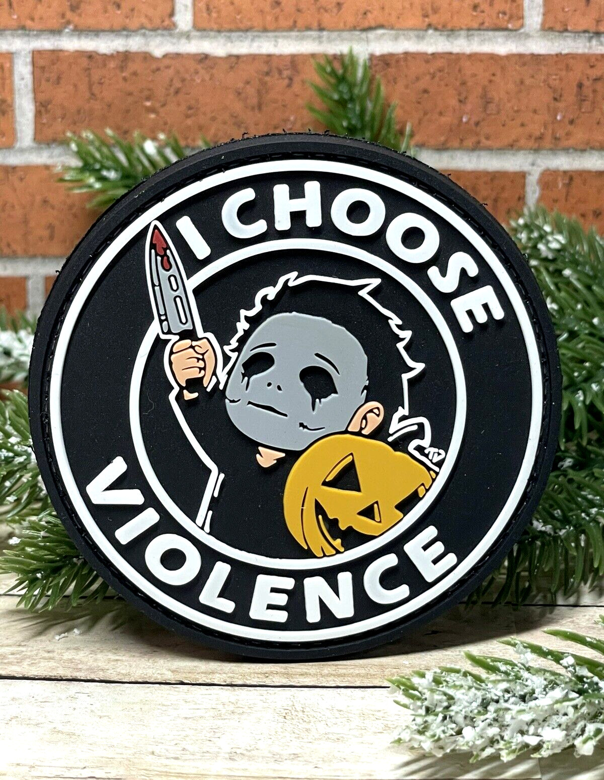 PVC Tactical Patch- Michael Myers Patch - I Choose Violence Halloween Patch