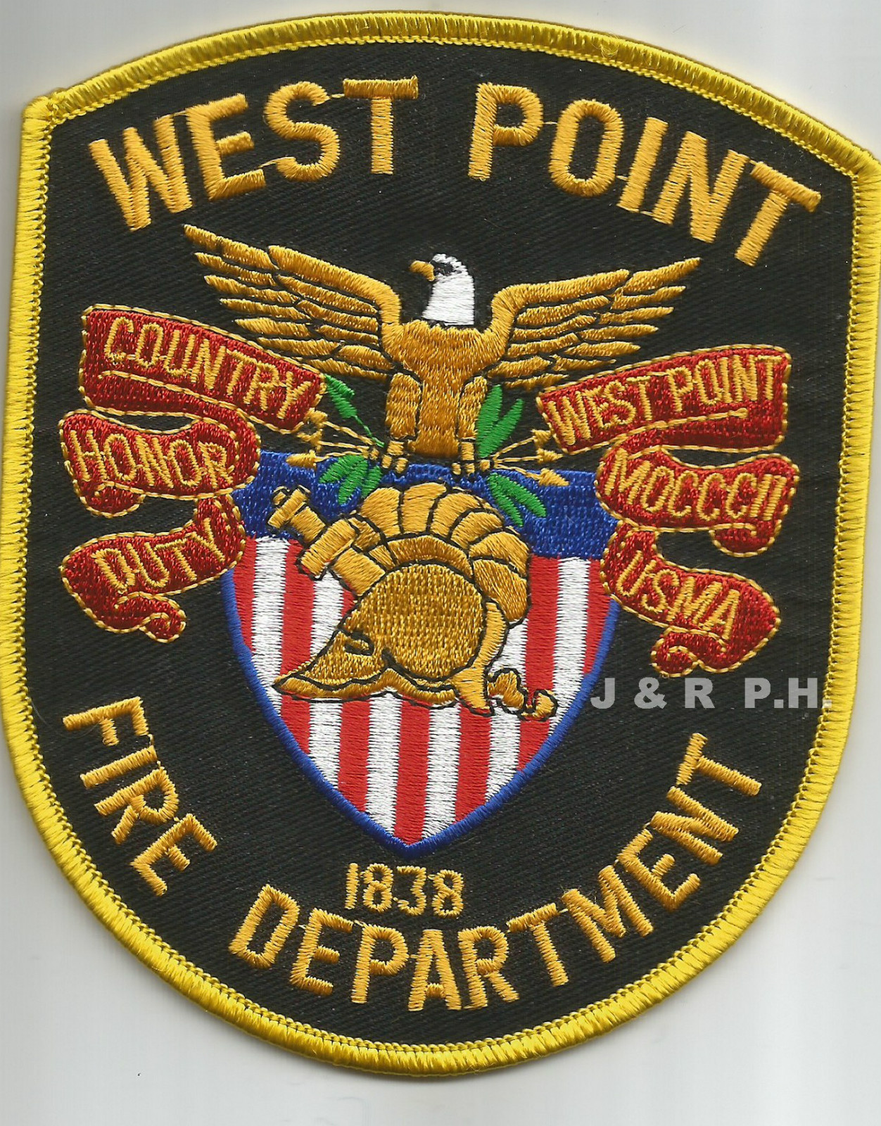 ARMY - West Point Army Academy - 1838  (4" x 5" size) fire patch