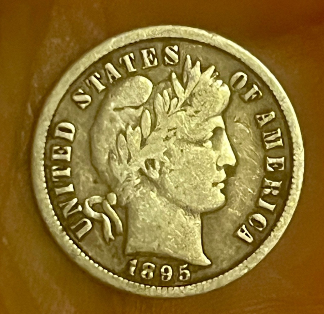 1895-s barber Dime , Fine , better date & Grade