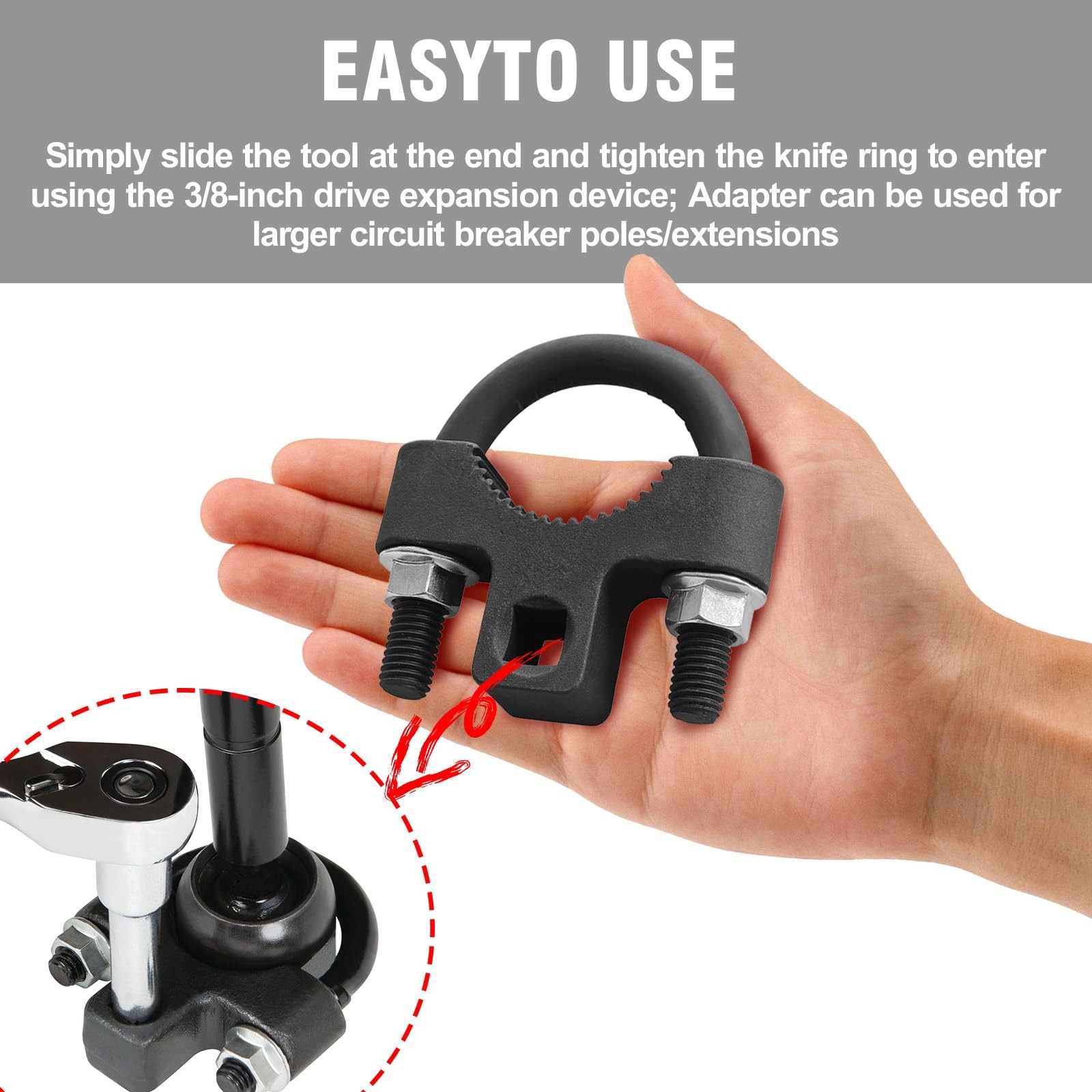 Inner Tie Rod Removal Tool,with Non-Slip Teeth for and...