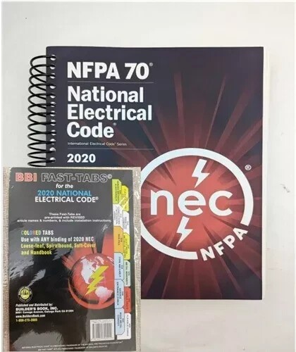 NFPA 70 National Electrical Code NEC 2020 Edition Spiral +BBI Fast Tab...