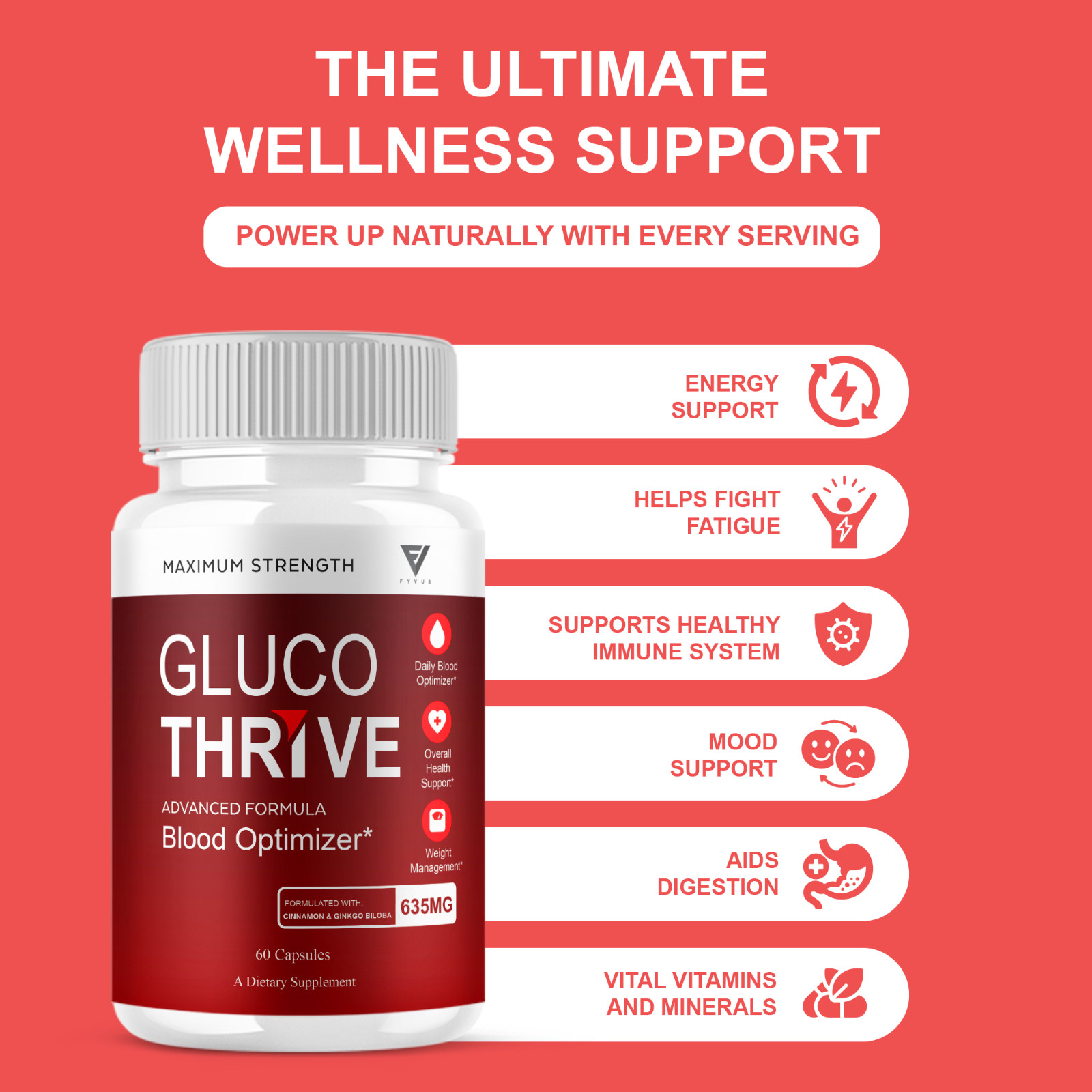 (2 Pack) Gluco Thrive Capsules, Gluco Thrive Advanced Formula (120 Capsules)