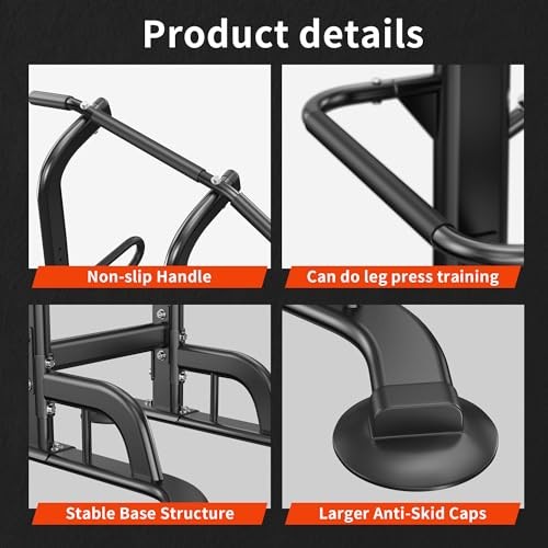 Power Tower 11 Height Adjustable Pull Up Bar and Dip Station Multi-Function