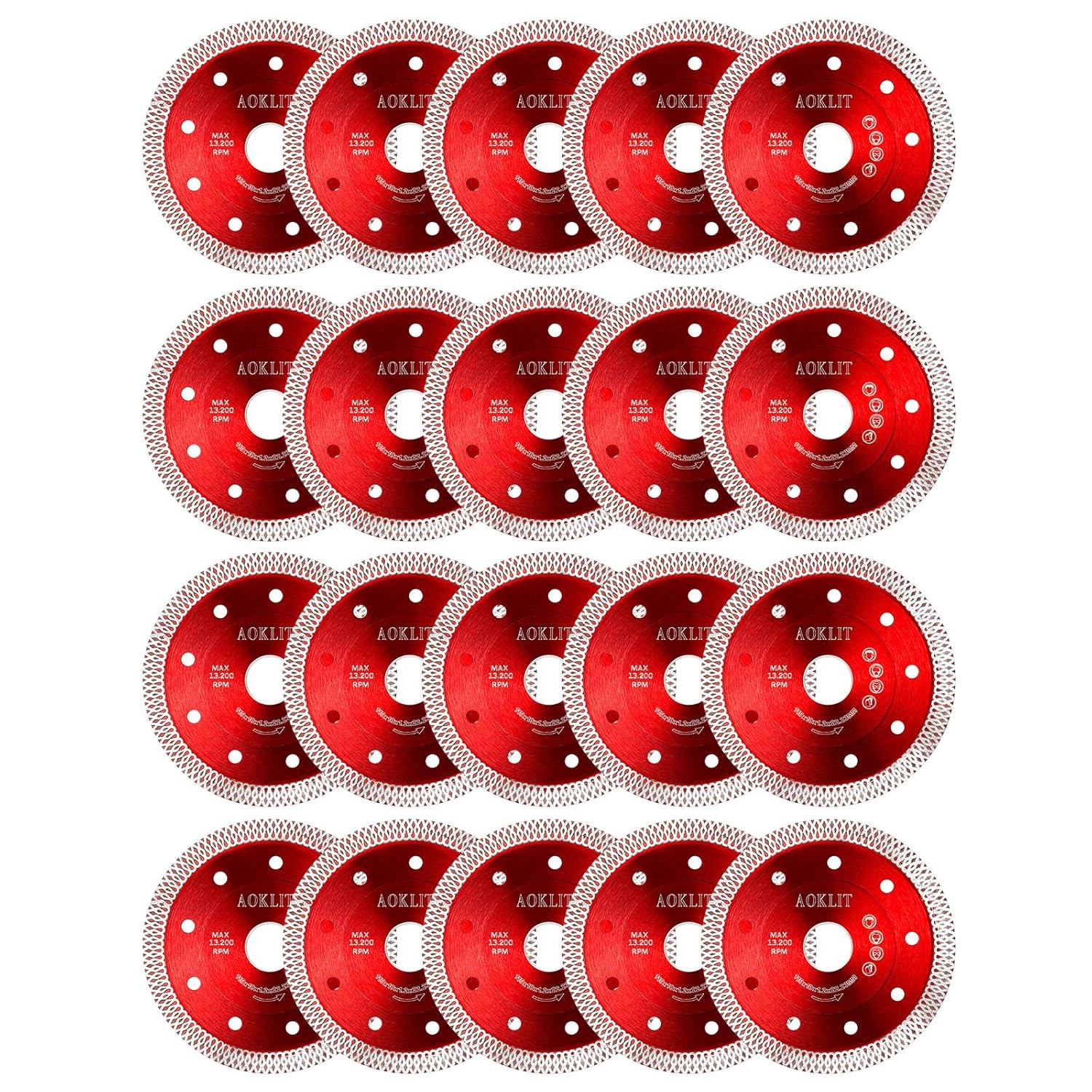 20 Pcs 4.5" Diamond Saw Blade, Super Thin Tile Saw Blade, Diamond Blade for Angl
