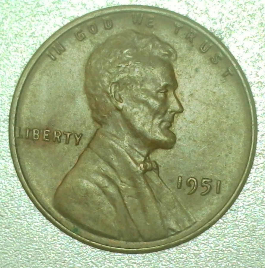 US 1951 P Lincoln Wheat Cent Copper Penny Ungraded Circulated Philadelphia