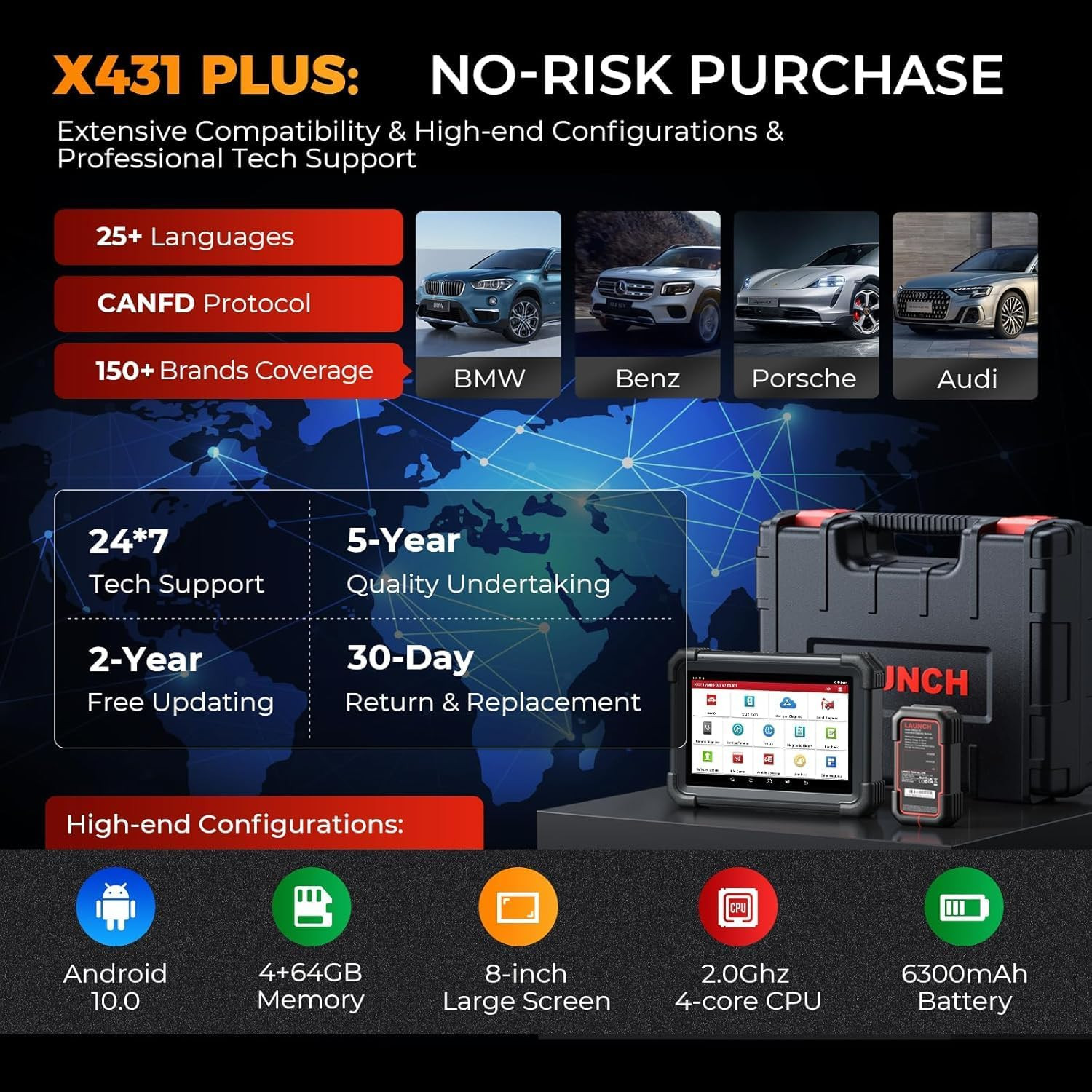 2026 LAUNCH X431 IMMO PLUS Car Key Programming Diagnostic Tool ECU Coding Clone