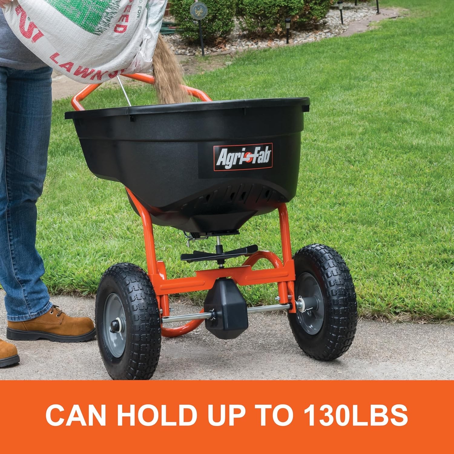 Push Lawn Broadcast Spreader Seed Fertilizer
