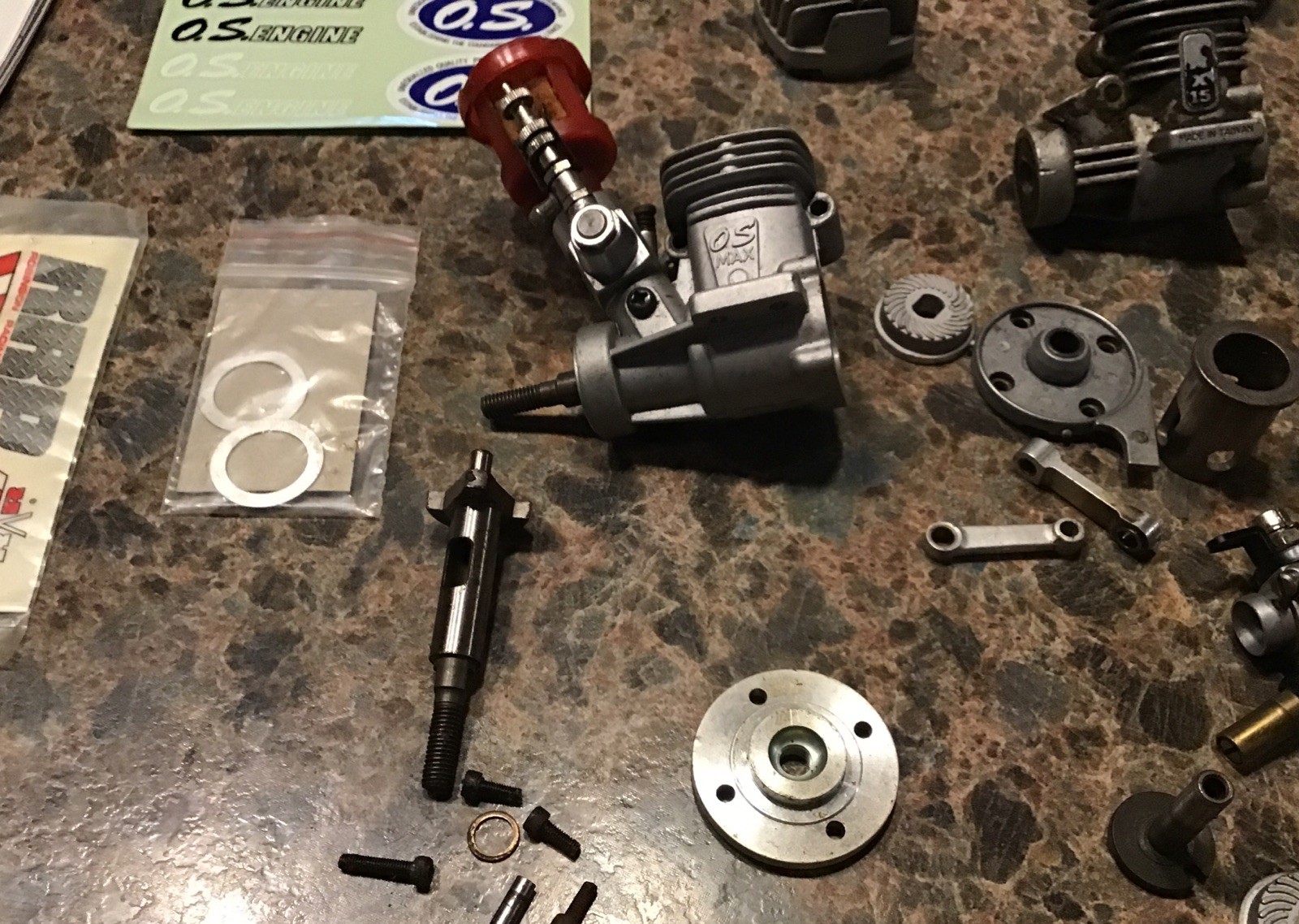 Rc Engine Parts And Decals (OS & GS)
