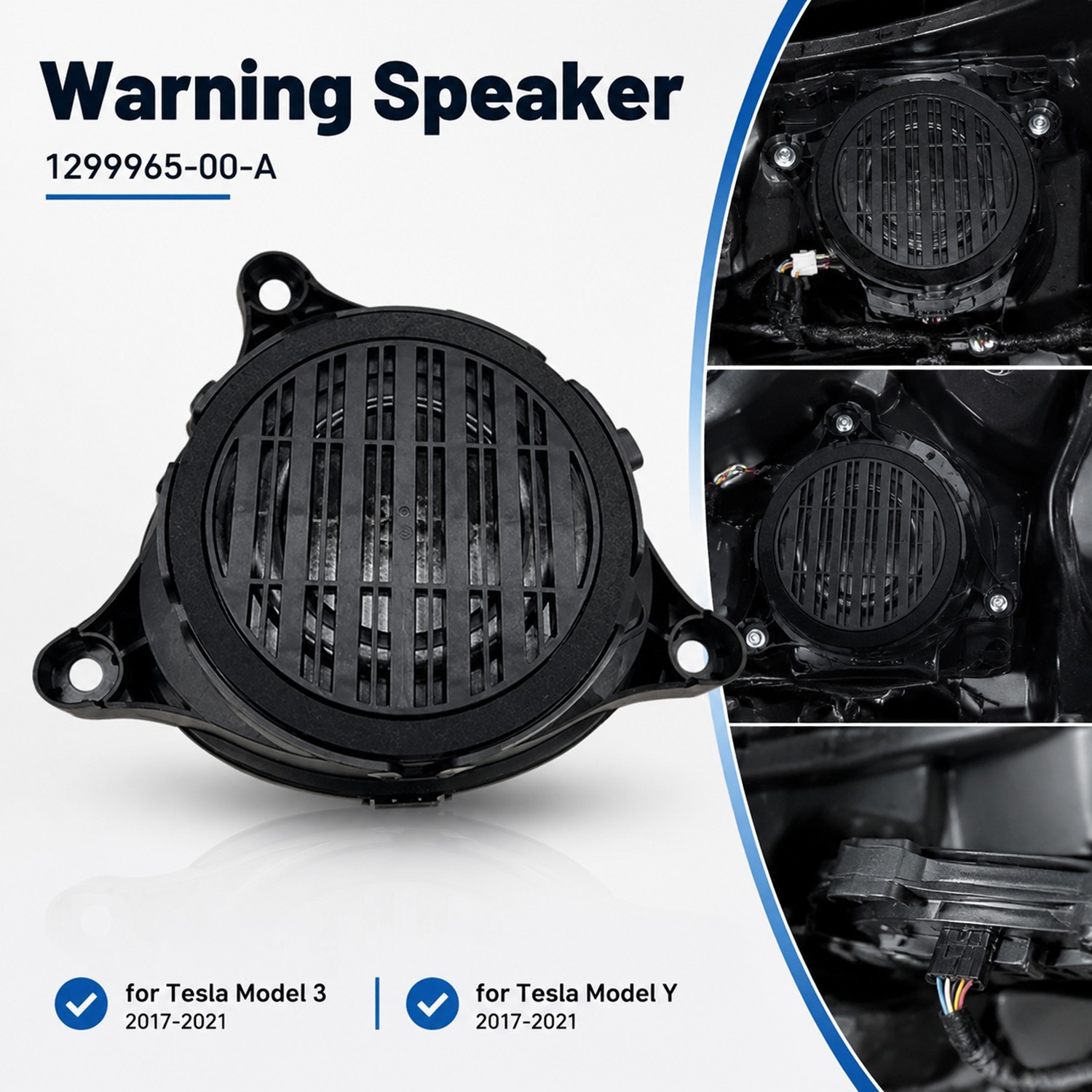 External Warning Speaker for Tesla Model 3 Y 2017-2023 1299965-00-A Sound Module