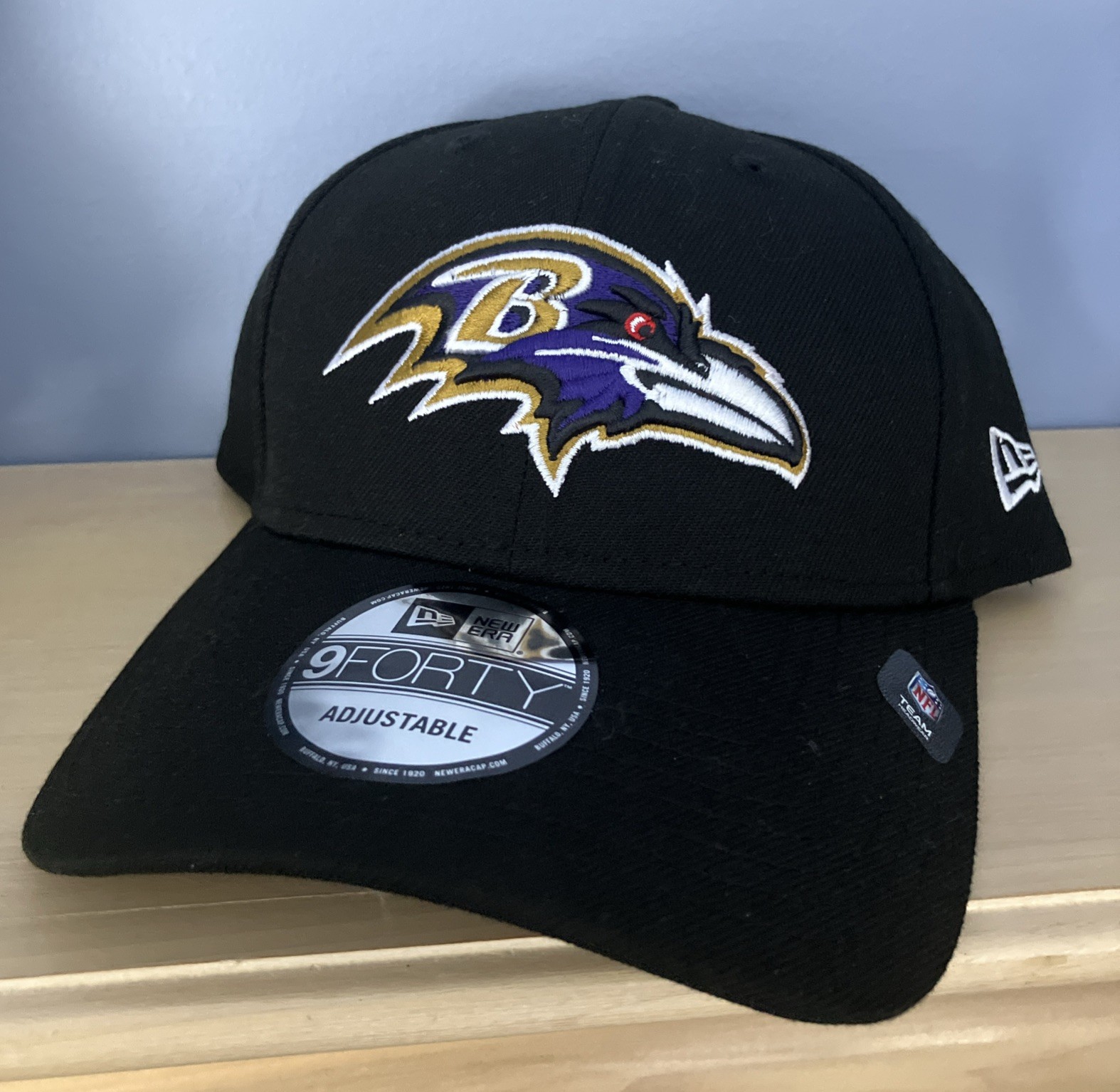 NWT New Era NFL Baltimore Ravens Adjustable Black Cap